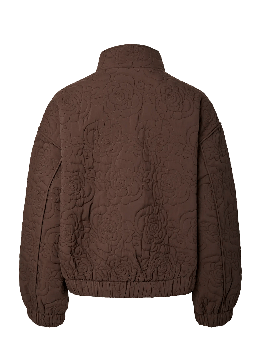 YAS - YASFIPURA LS QUILTED JACKET S. NOOS - frühlingsjacken - chocolate brown - 2