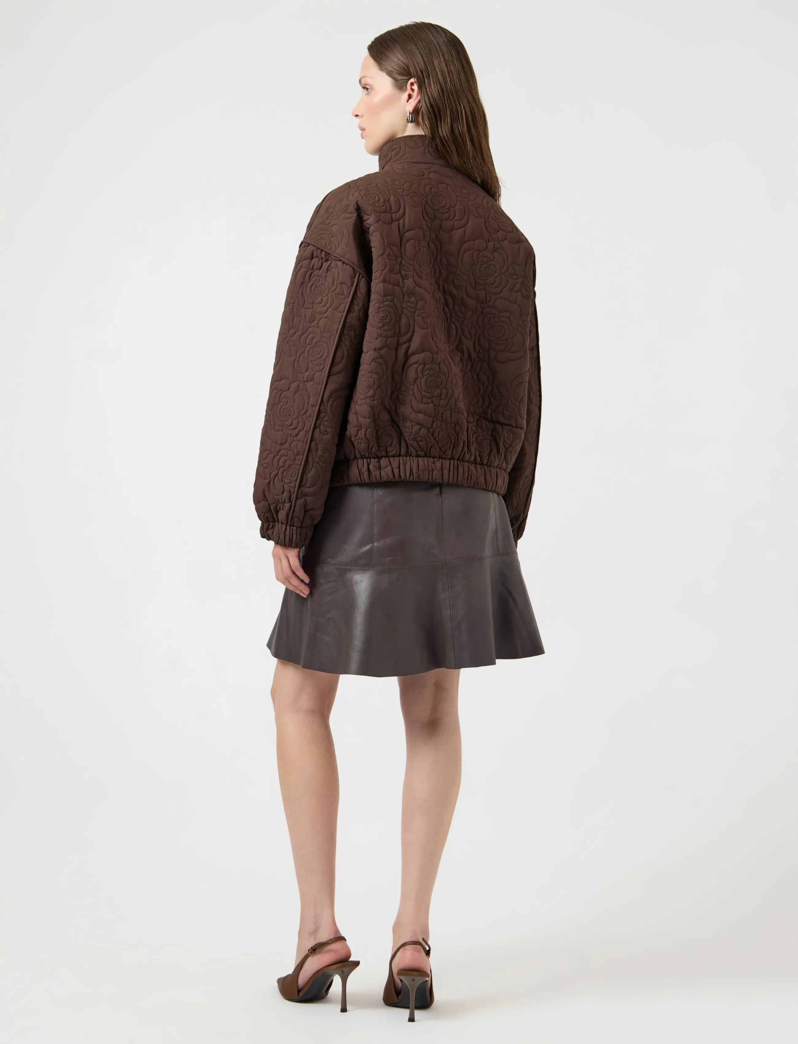 YAS - YASFIPURA LS QUILTED JACKET S. NOOS - frühlingsjacken - chocolate brown - 3