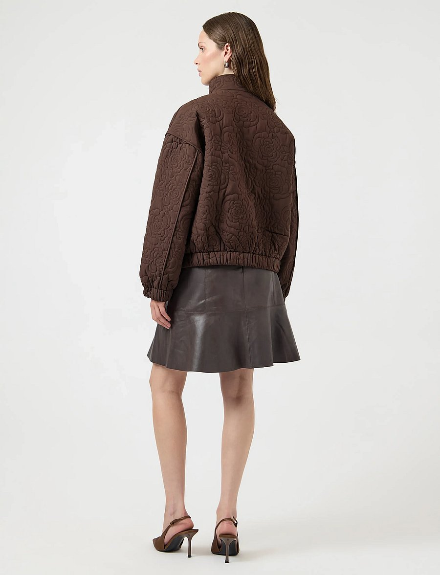 YAS - YASFIPURA LS QUILTED JACKET S. NOOS - frühlingsjacken - chocolate brown - 3