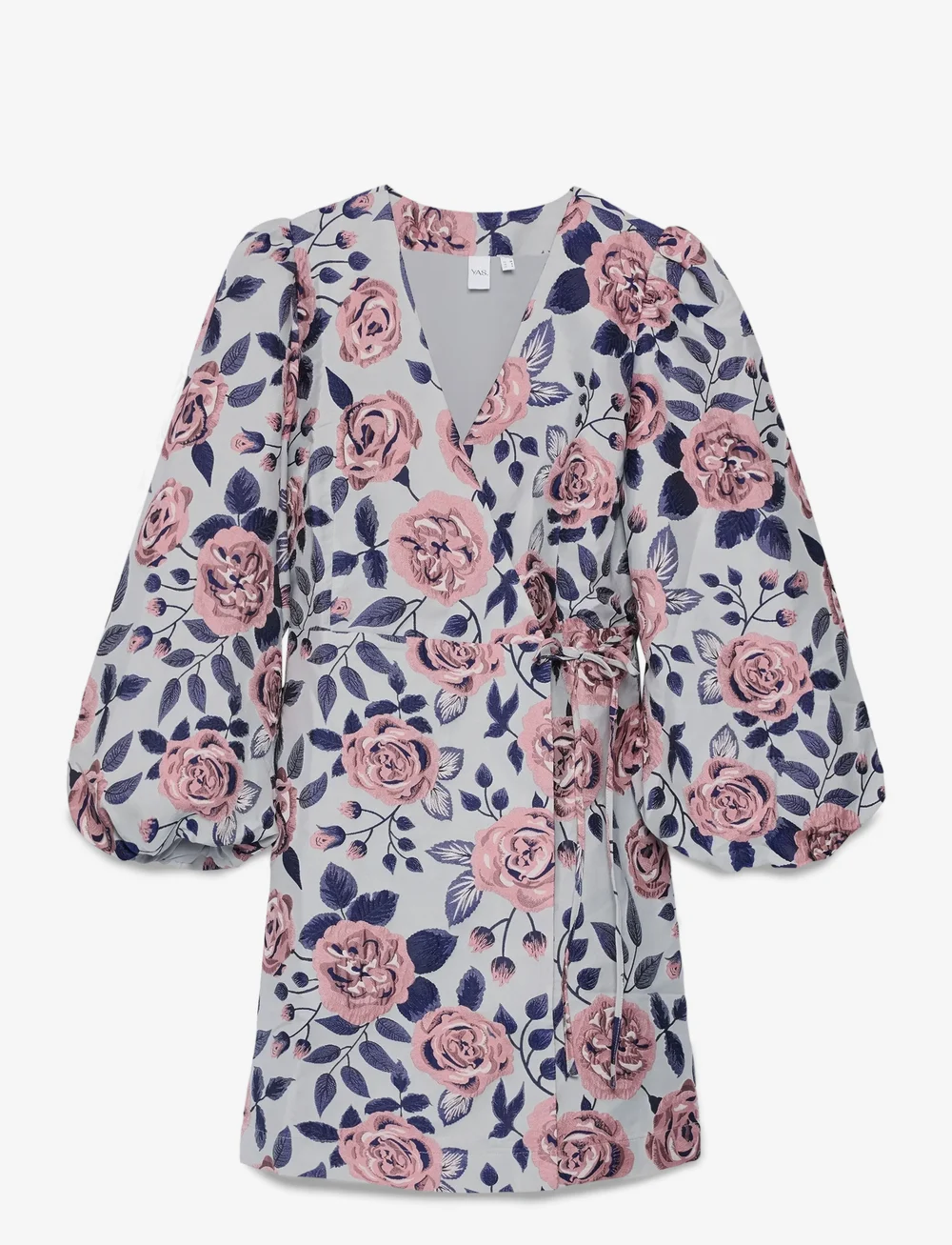 YAS - YASKELLY 7/8 WRAP DRESS - D2D - festklänningar - romance rose - 1