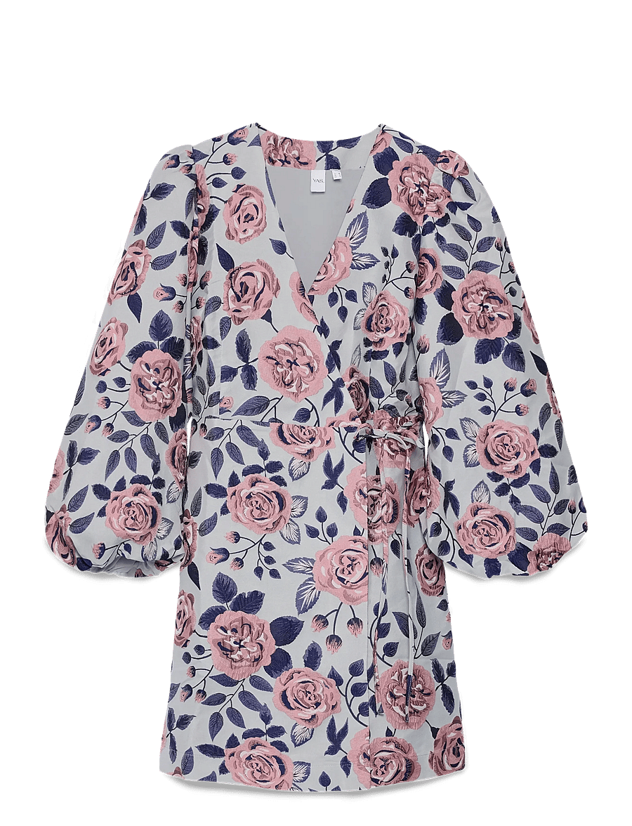 YAS - YASKELLY 7/8 WRAP DRESS - D2D - sukienki na imprezę - romance rose - 1