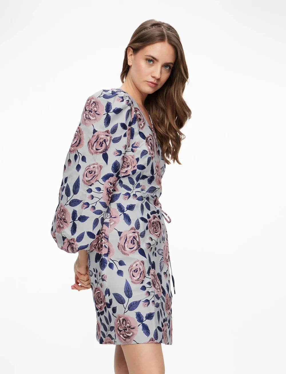 YAS - YASKELLY 7/8 WRAP DRESS - D2D - festklänningar - romance rose - 3