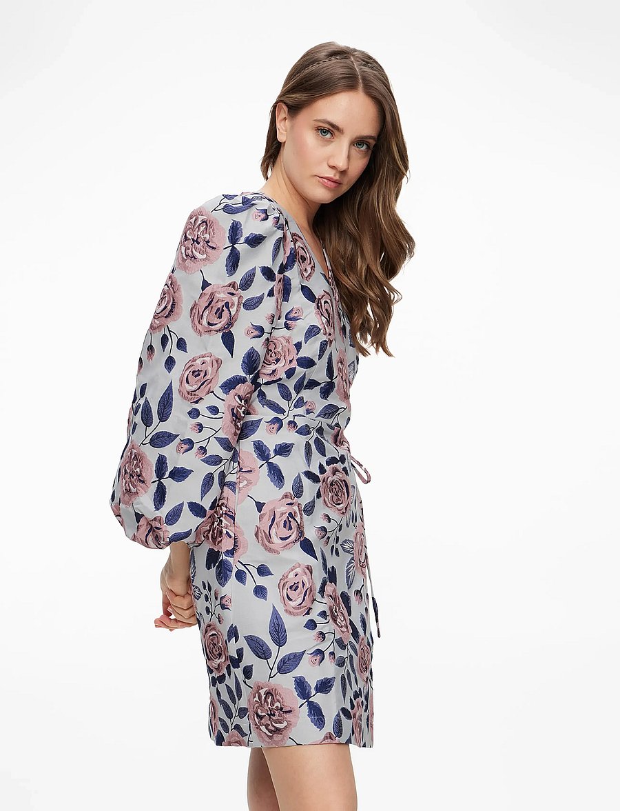 YAS - YASKELLY 7/8 WRAP DRESS - D2D - sukienki na imprezę - romance rose - 3