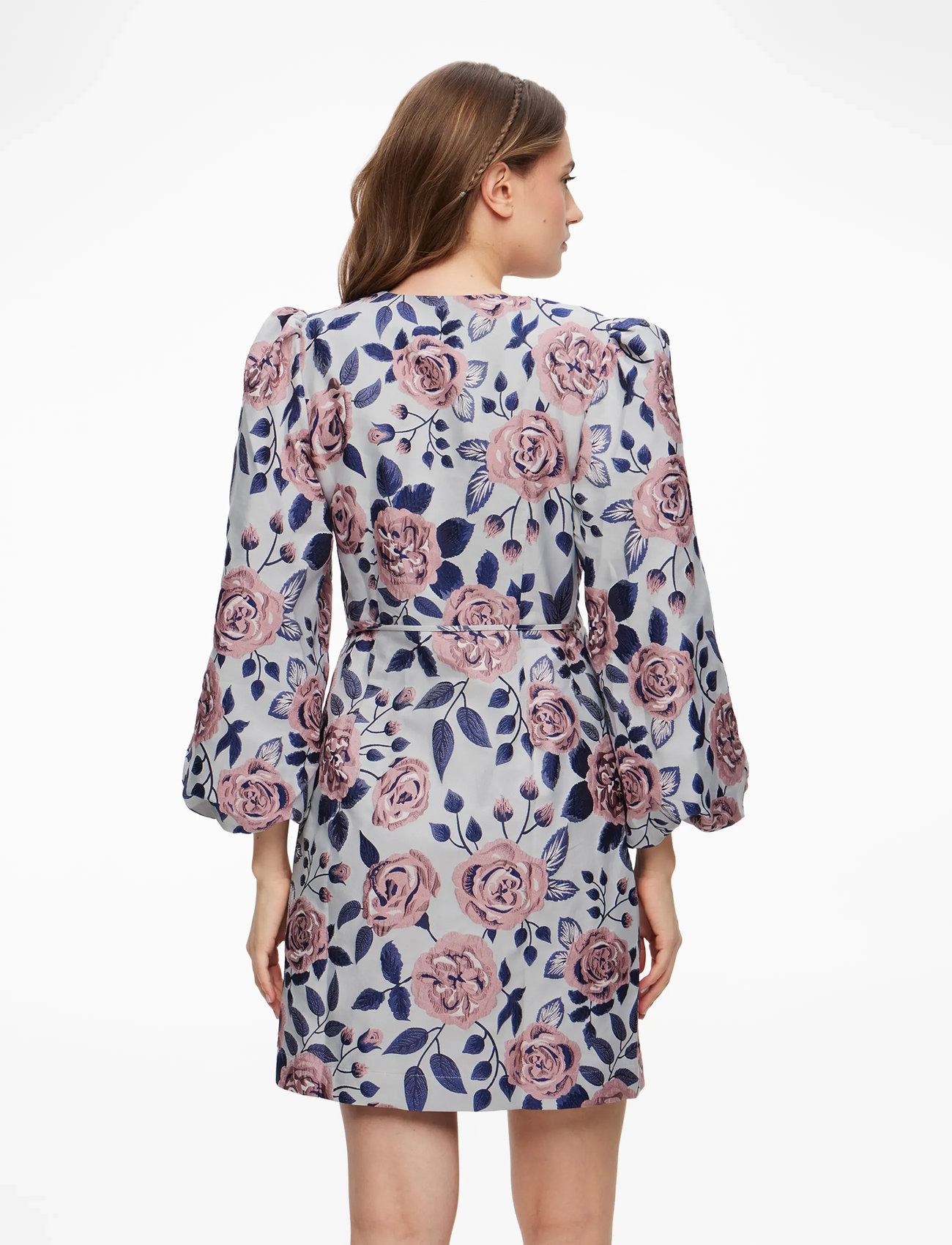 YAS - YASKELLY 7/8 WRAP DRESS - D2D - pidulikud kleidid - romance rose - 4