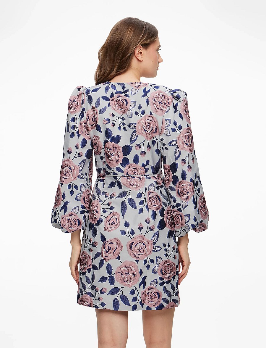 YAS - YASKELLY 7/8 WRAP DRESS - D2D - sukienki na imprezę - romance rose - 4