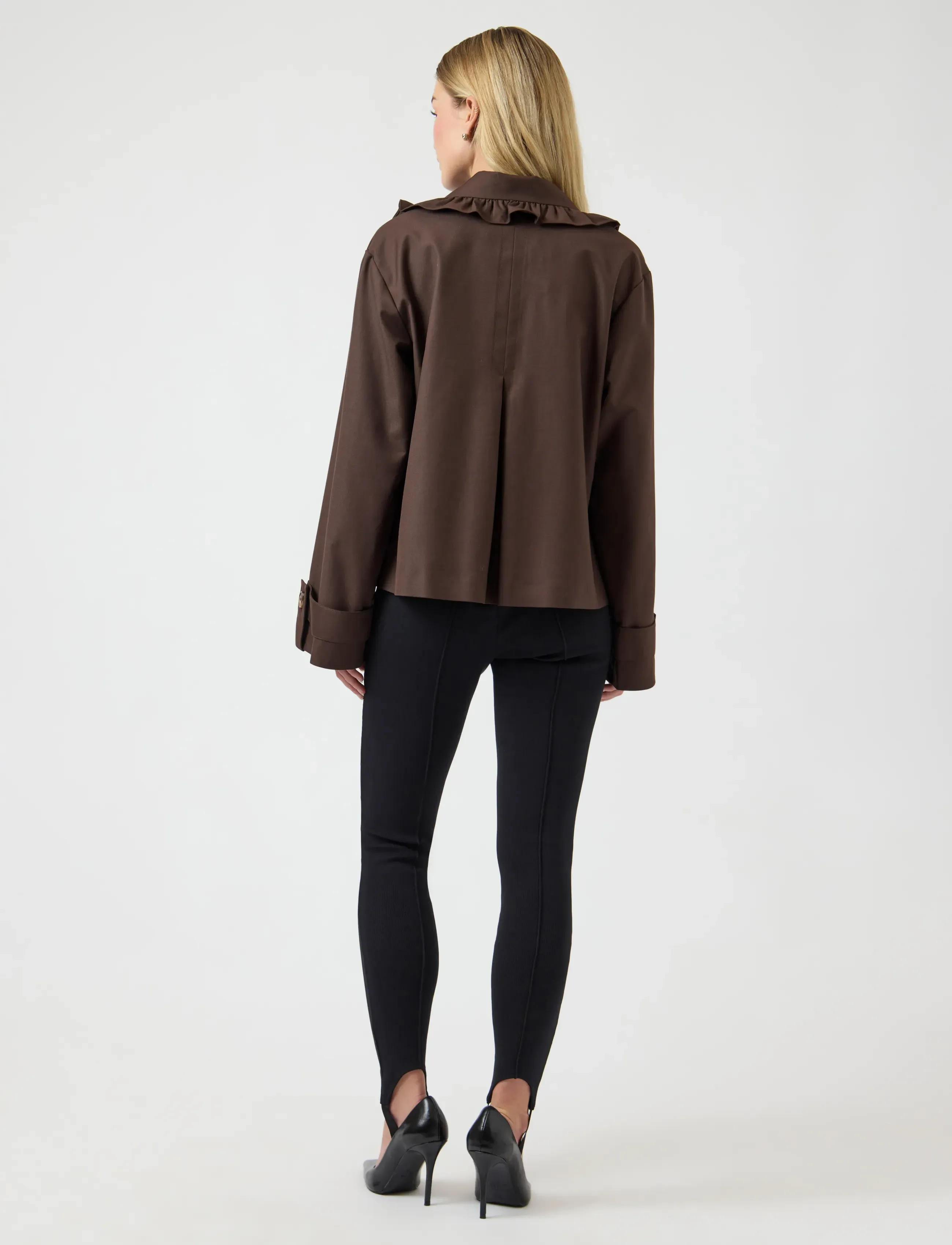 YAS - YASELSANA LS SHORT TRENCHCOAT - trenchcoats - chocolate brown - 3
