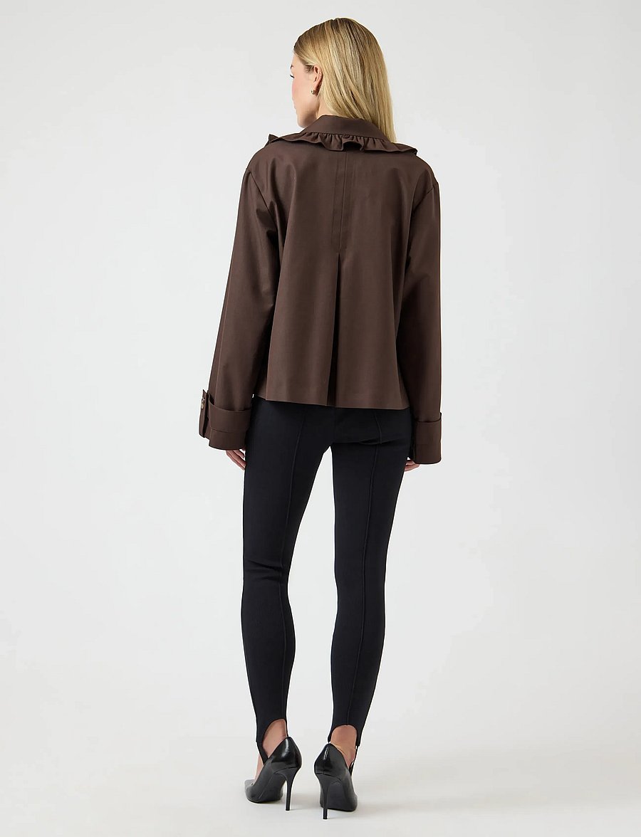 YAS - YASELSANA LS SHORT TRENCHCOAT - trench coats - chocolate brown - 3