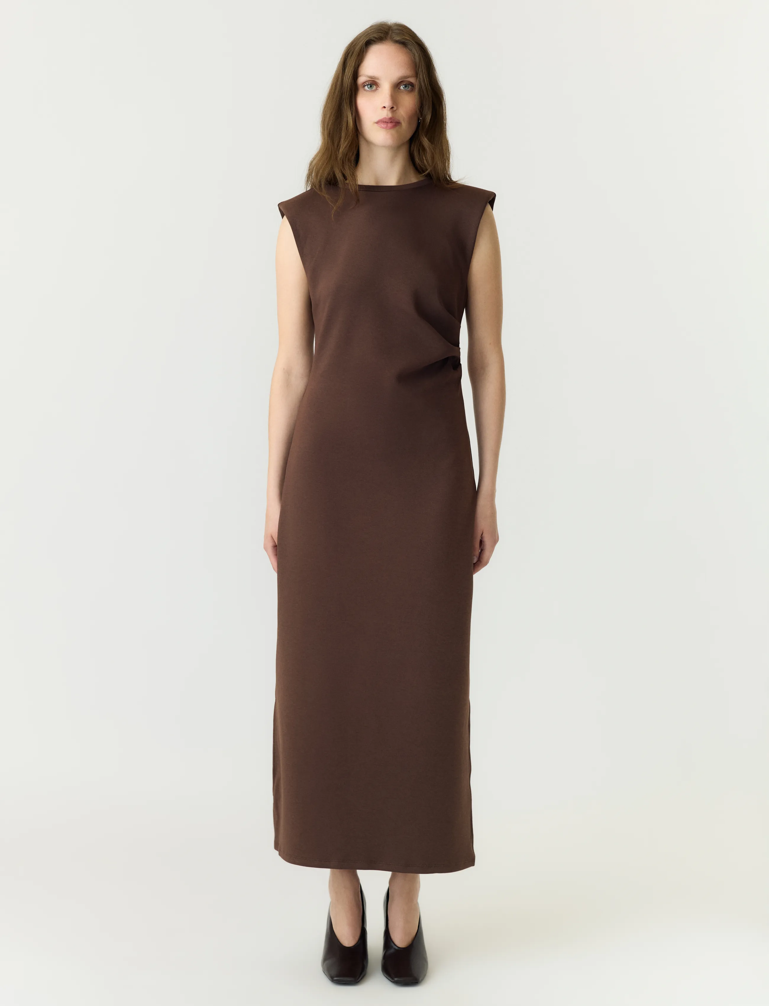 YAS pina Sl Long Dress Noos, Kvinder, Ærmeløs Lang Kjole, Brun, Str: L