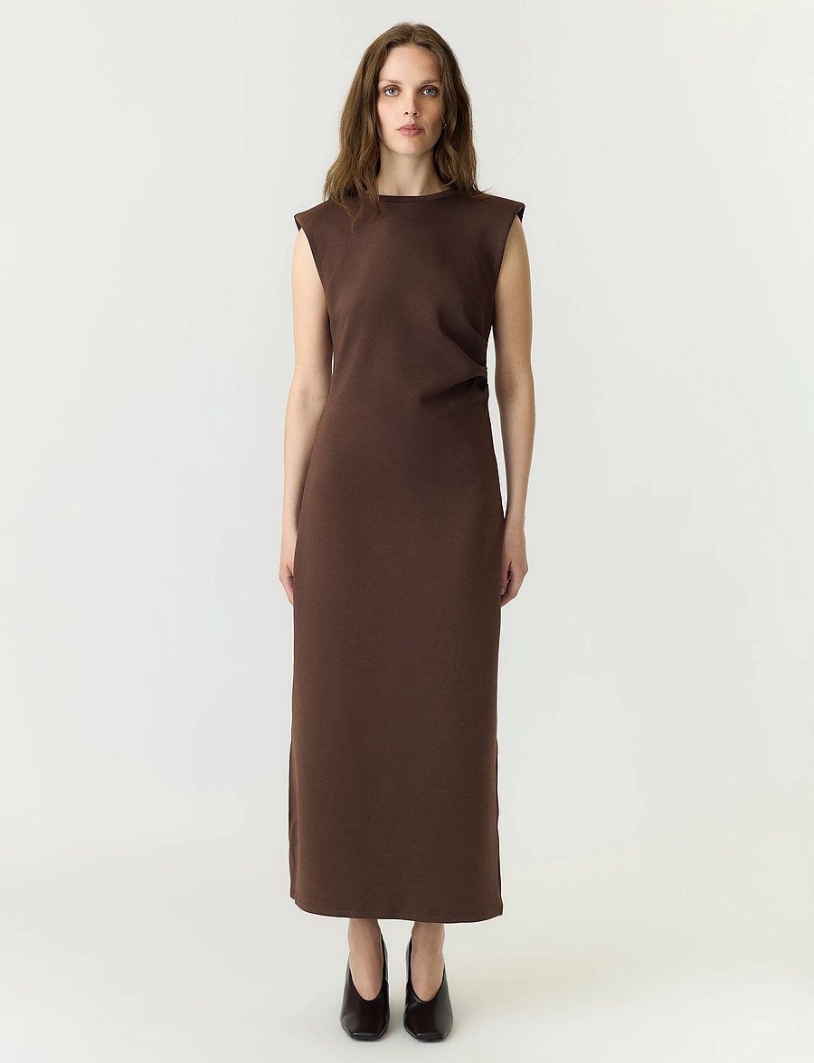 YAS - YASPINA SL LONG DRESS NOOS - maxi kjoler - chocolate brown - 0