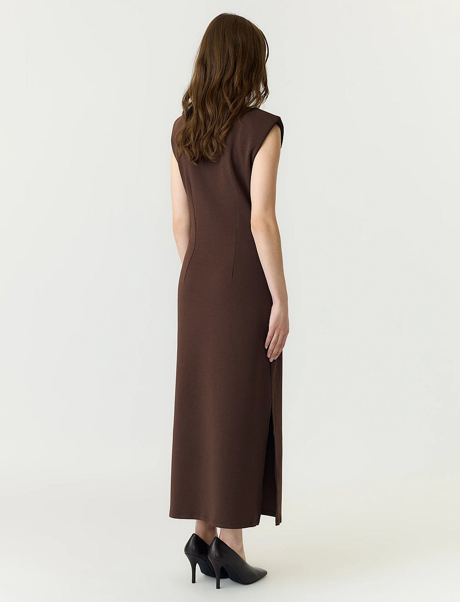 YAS - YASPINA SL LONG DRESS NOOS - maxi kjoler - chocolate brown - 3