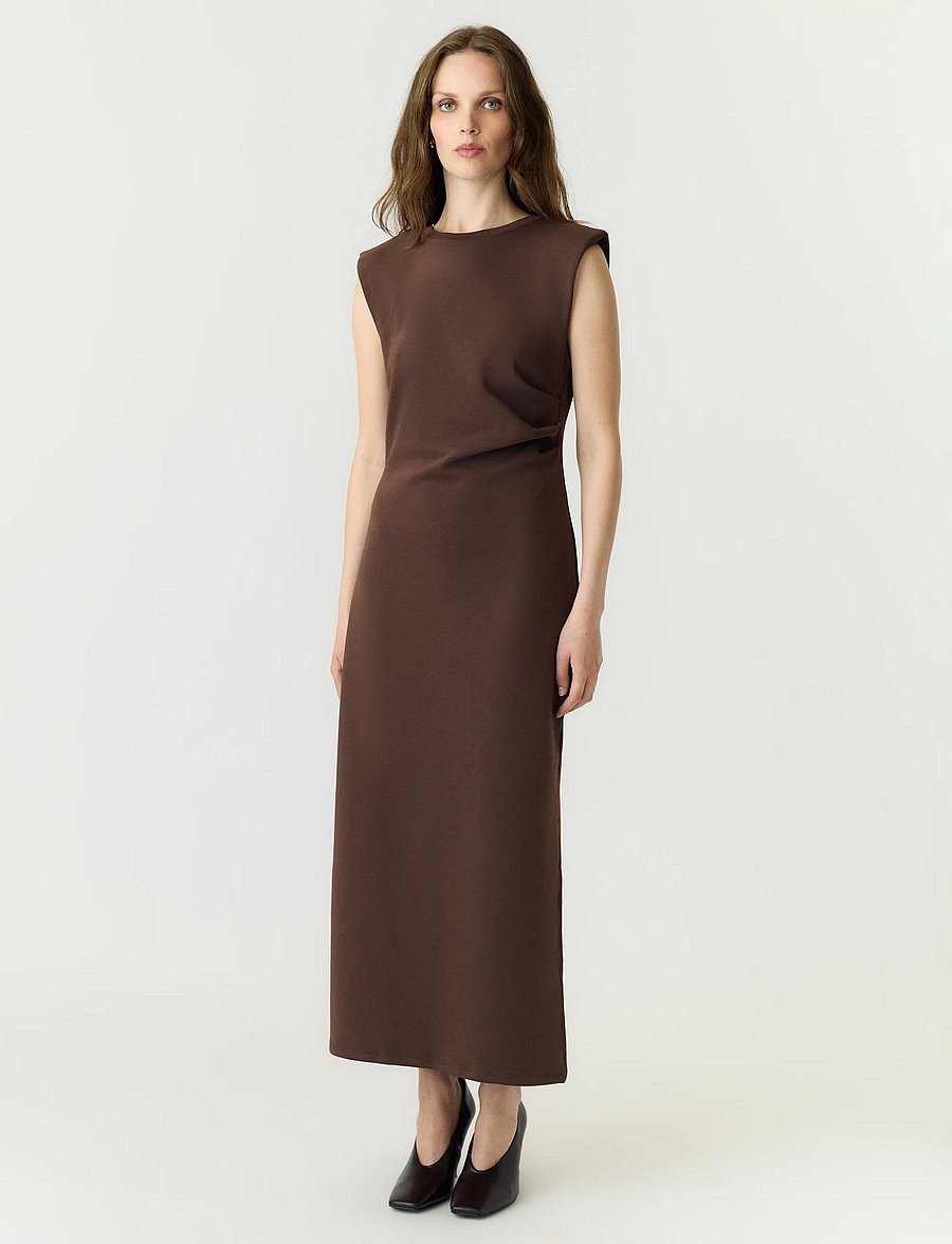 YAS - YASPINA SL LONG DRESS NOOS - maxi kjoler - chocolate brown - 4