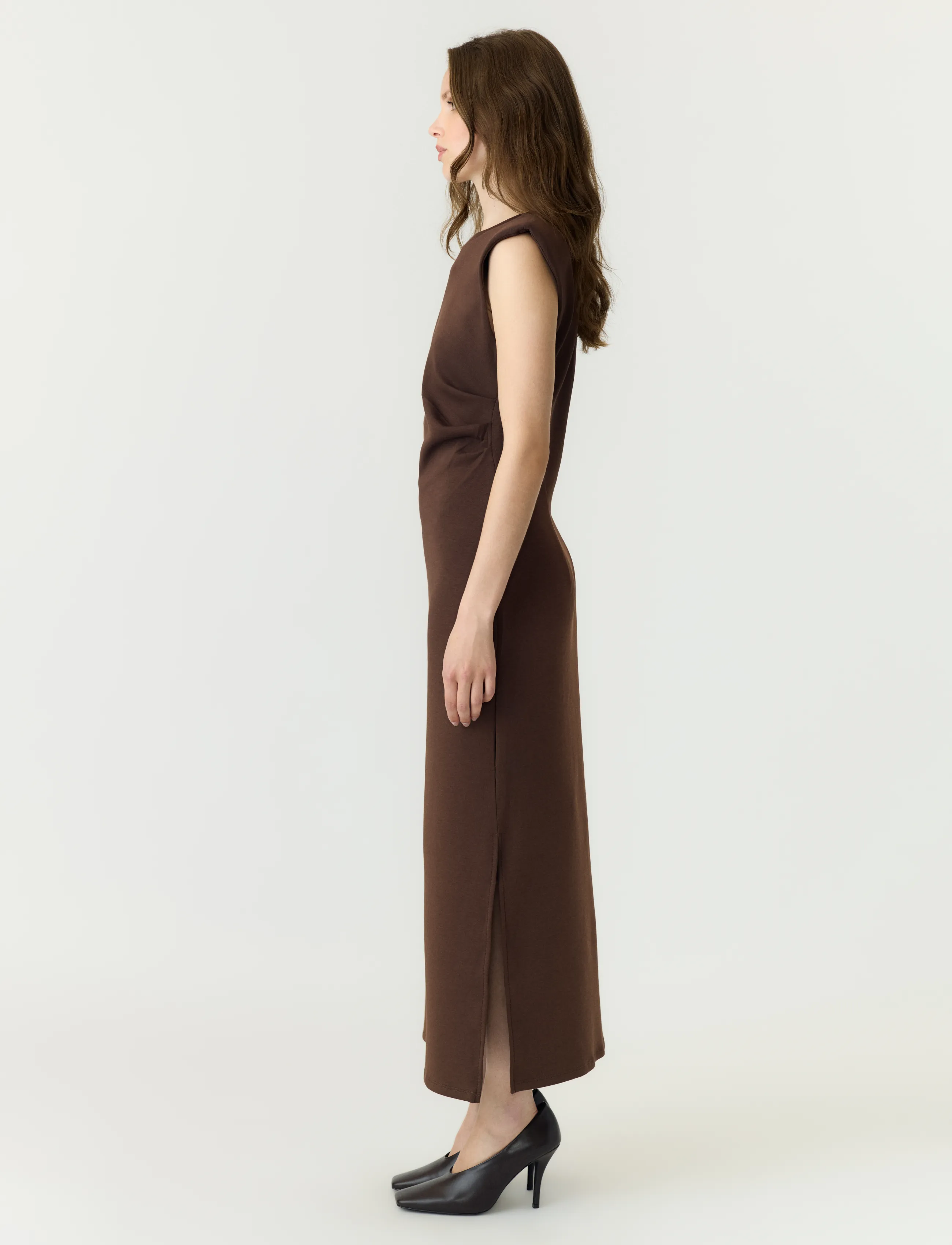YAS - YASPINA SL LONG DRESS NOOS - maxi kjoler - chocolate brown - 5