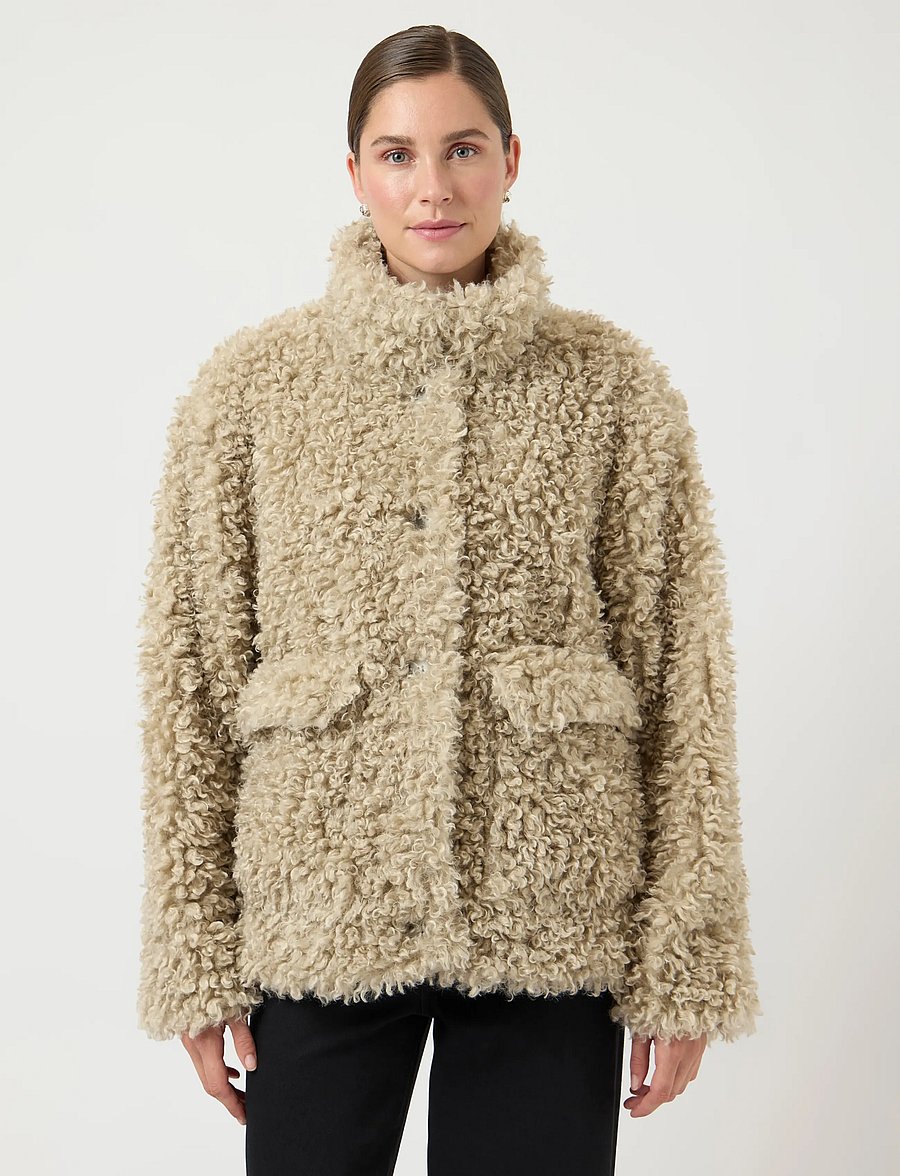 YAS - YASPELICO LS JACKET - kunstpelz - travertine - 0