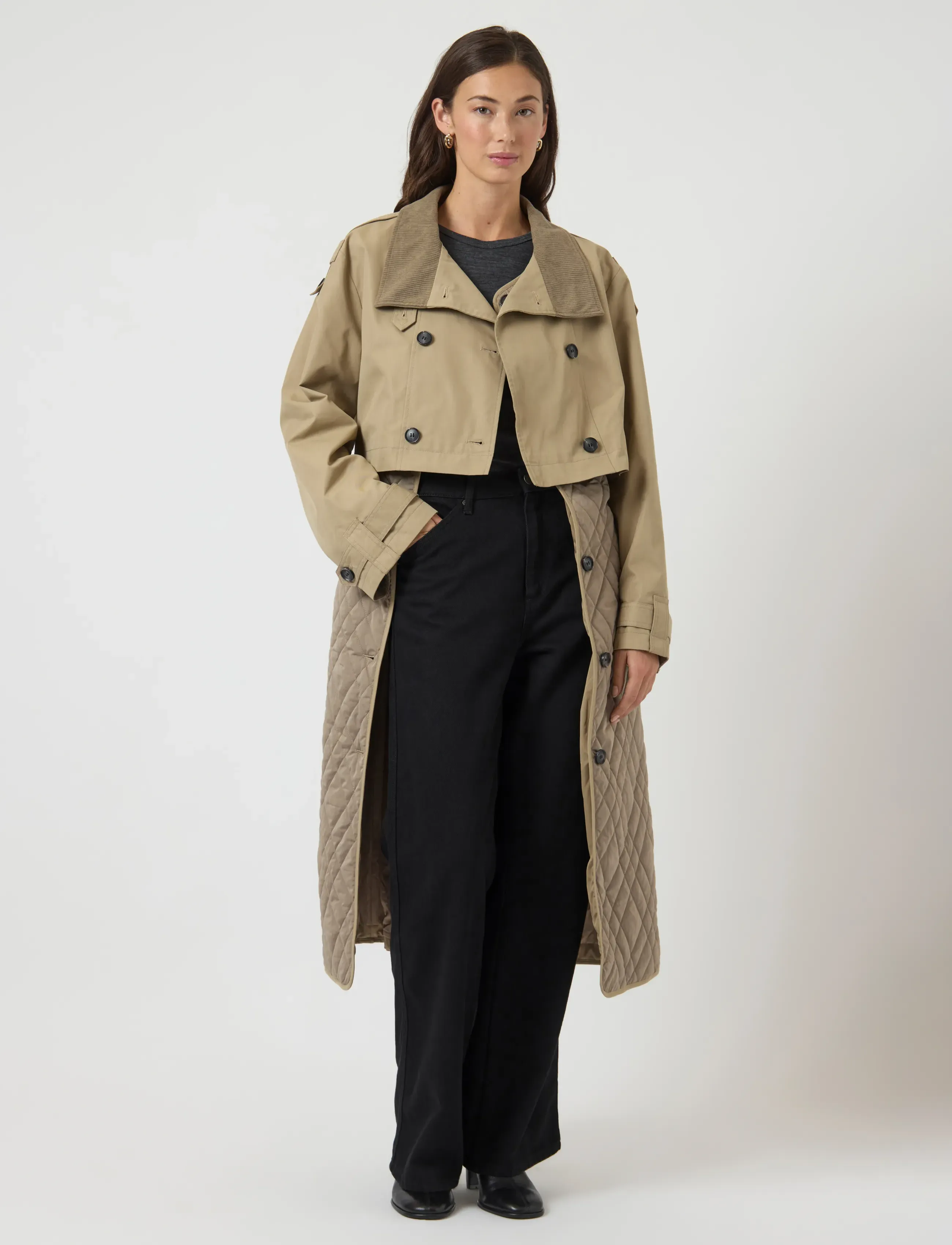 YAS - YASPRIXO LS COAT - trenchcoats - sepia tint - 4