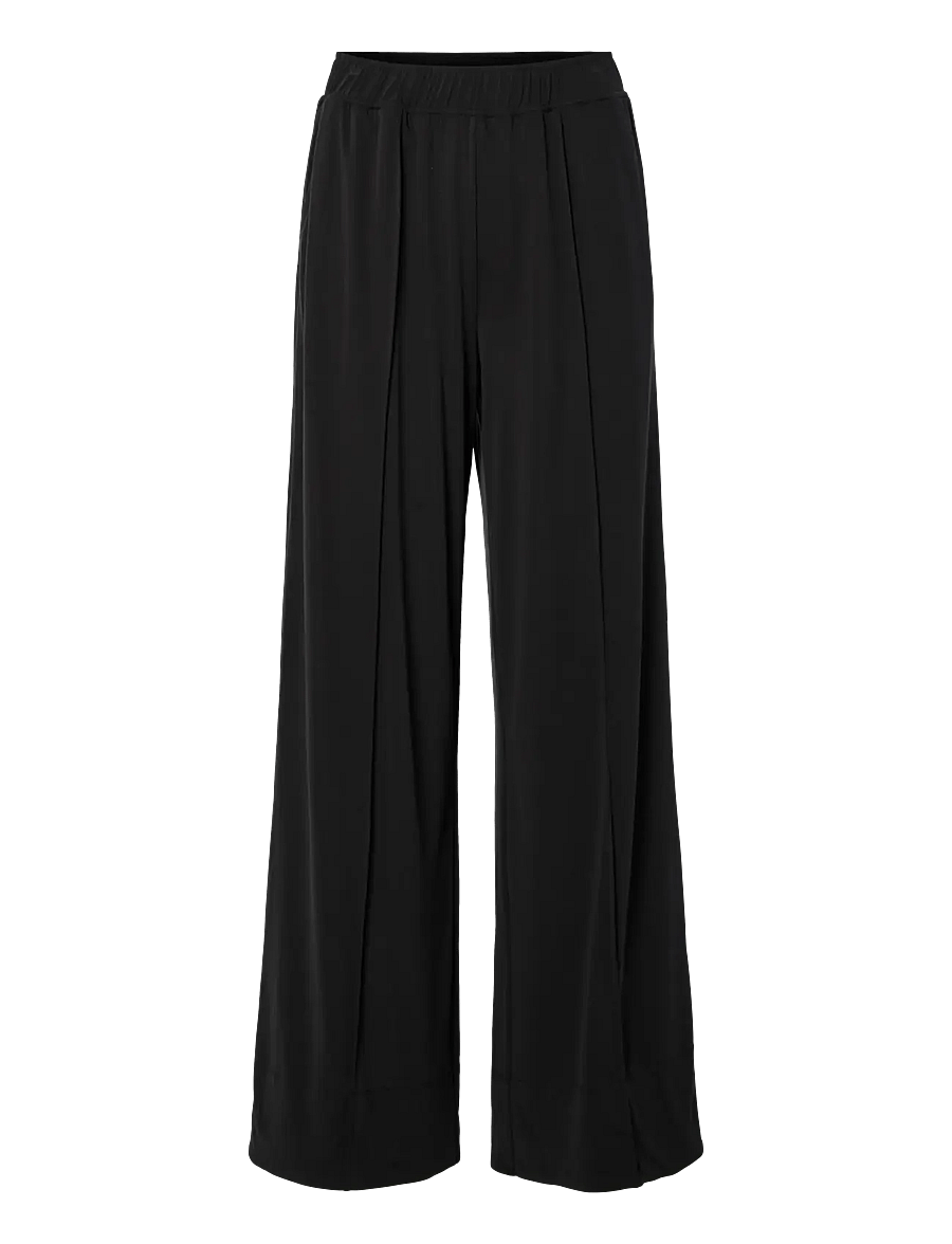YAS - YASLYSA HW PANT - laia säärega püksid - black - 1