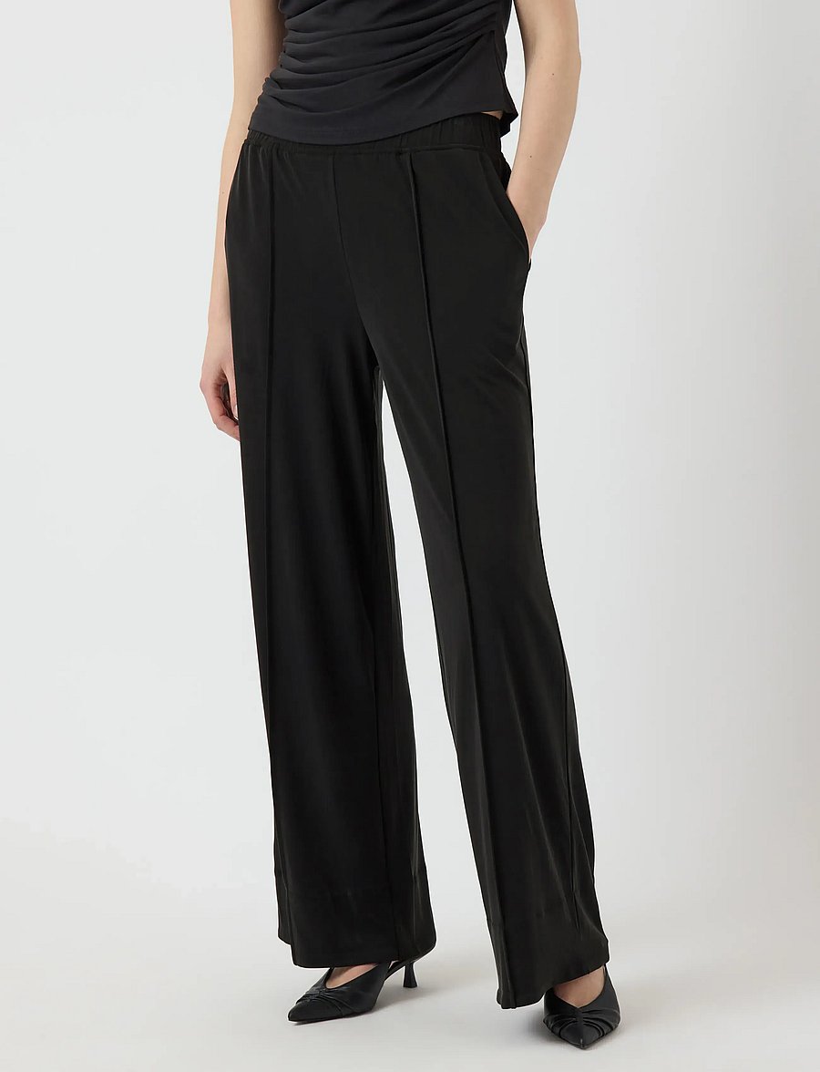 YAS - YASLYSA HW PANT - laia säärega püksid - black - 0