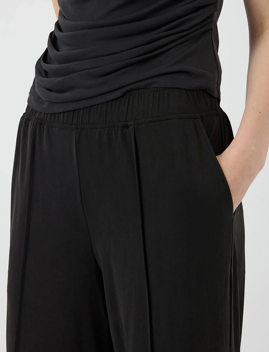 YAS - YASLYSA HW PANT - laia säärega püksid - black - 5