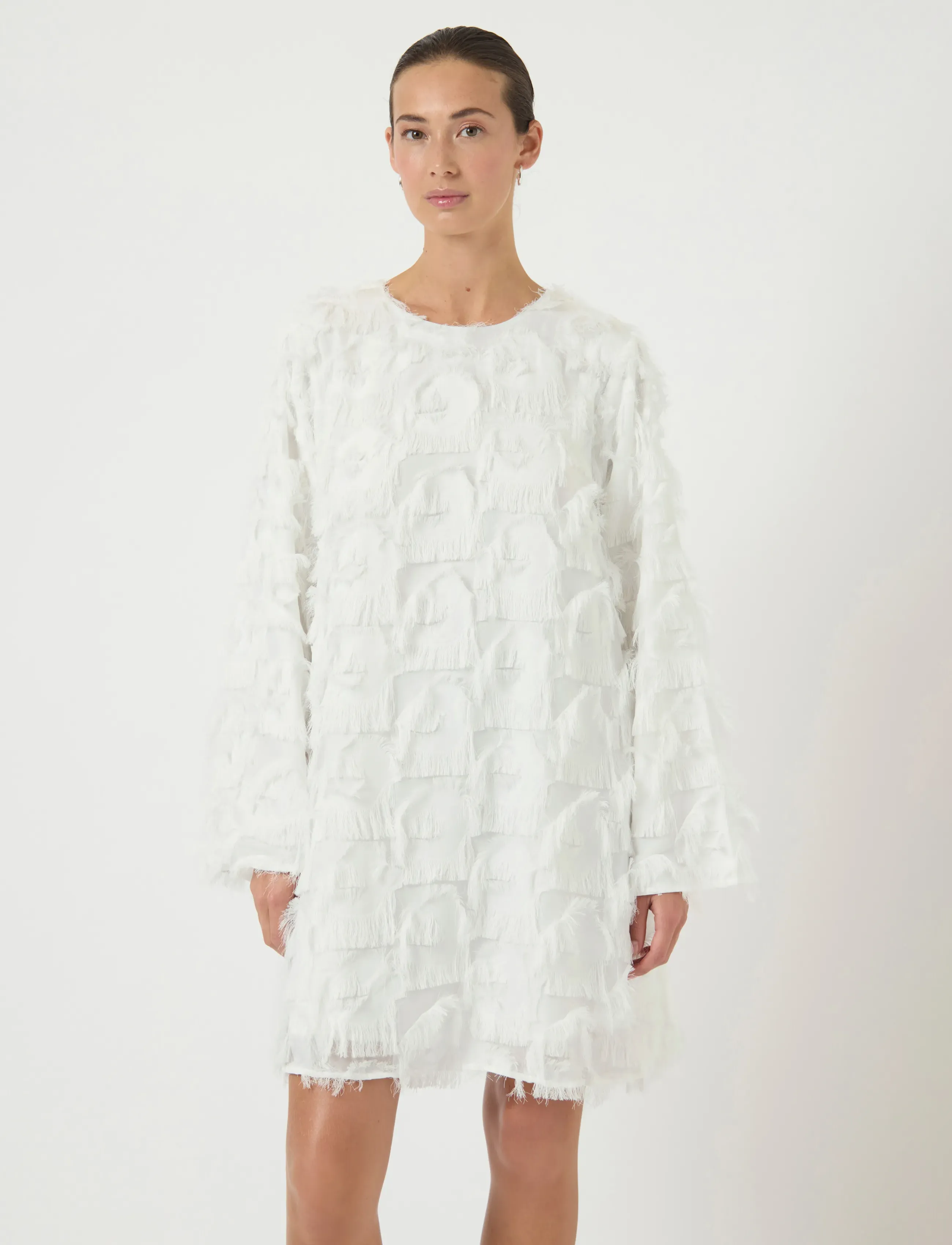 YAS YASDIO LS MINI DRESS - CELEB - Konfirmation - STAR WHITE / white