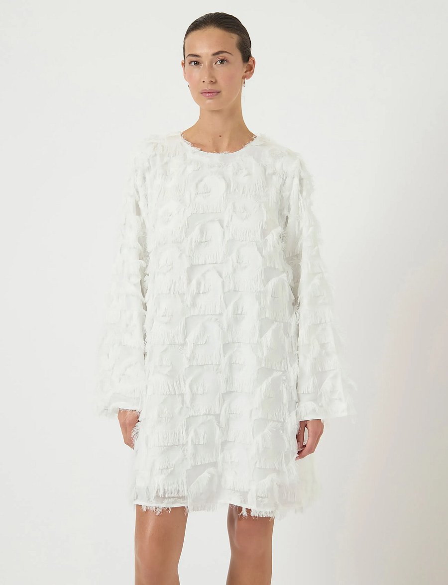 YAS - YASDIO LS MINI DRESS - CELEB - konfirmatsioon - star white - 0