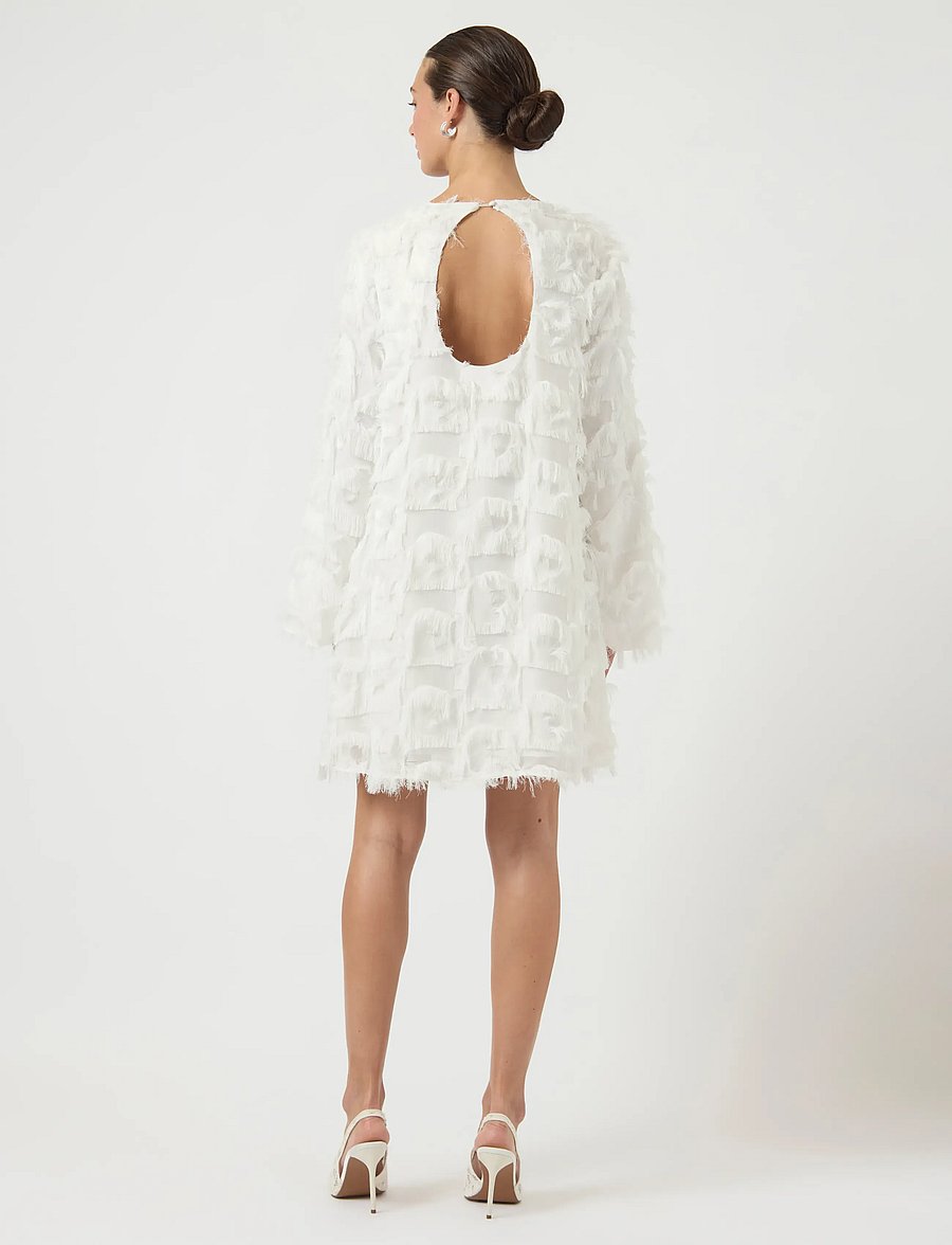 YAS - YASDIO LS MINI DRESS - CELEB - konfirmatsioon - star white - 3