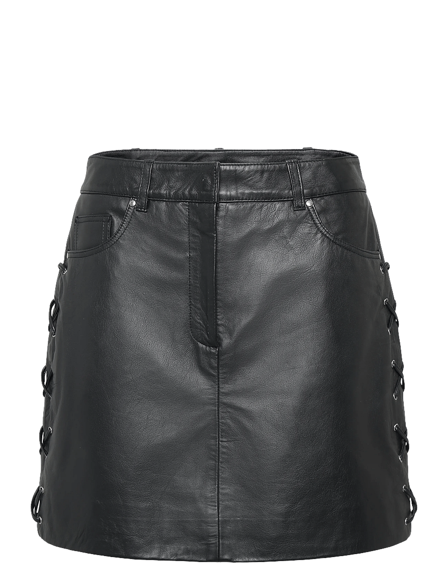 YAS - YASTIANA HMW LEATHER SKIRT - D2D - lædernederdele - black - 0