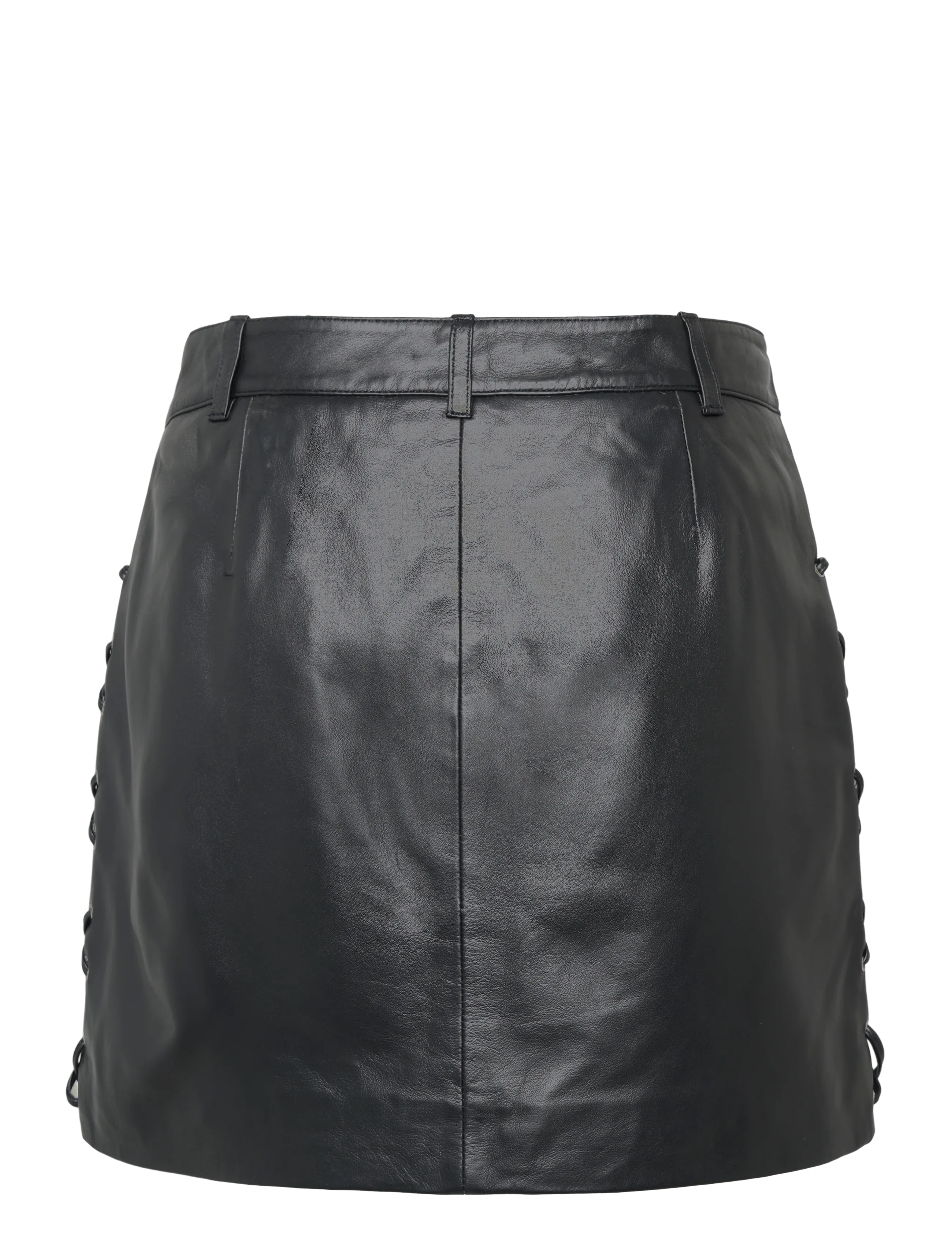 YAS - YASTIANA HMW LEATHER SKIRT - D2D - miniseelikud - black - 1