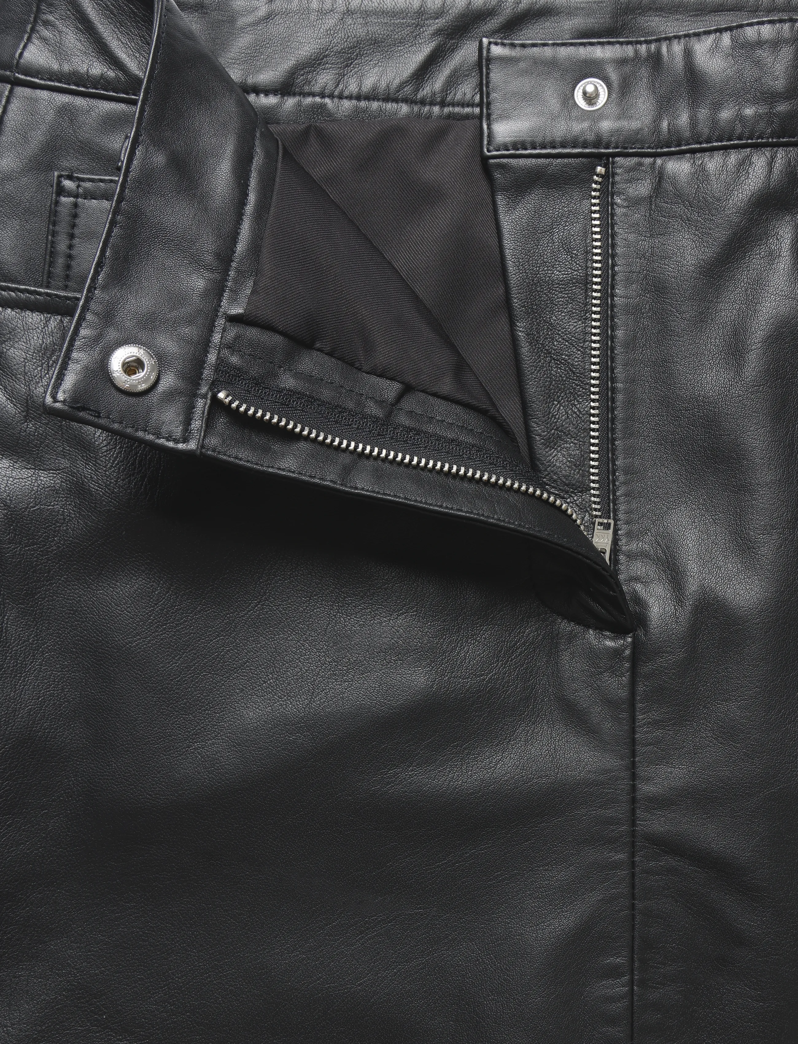 YAS - YASTIANA HMW LEATHER SKIRT - D2D - miniseelikud - black - 2