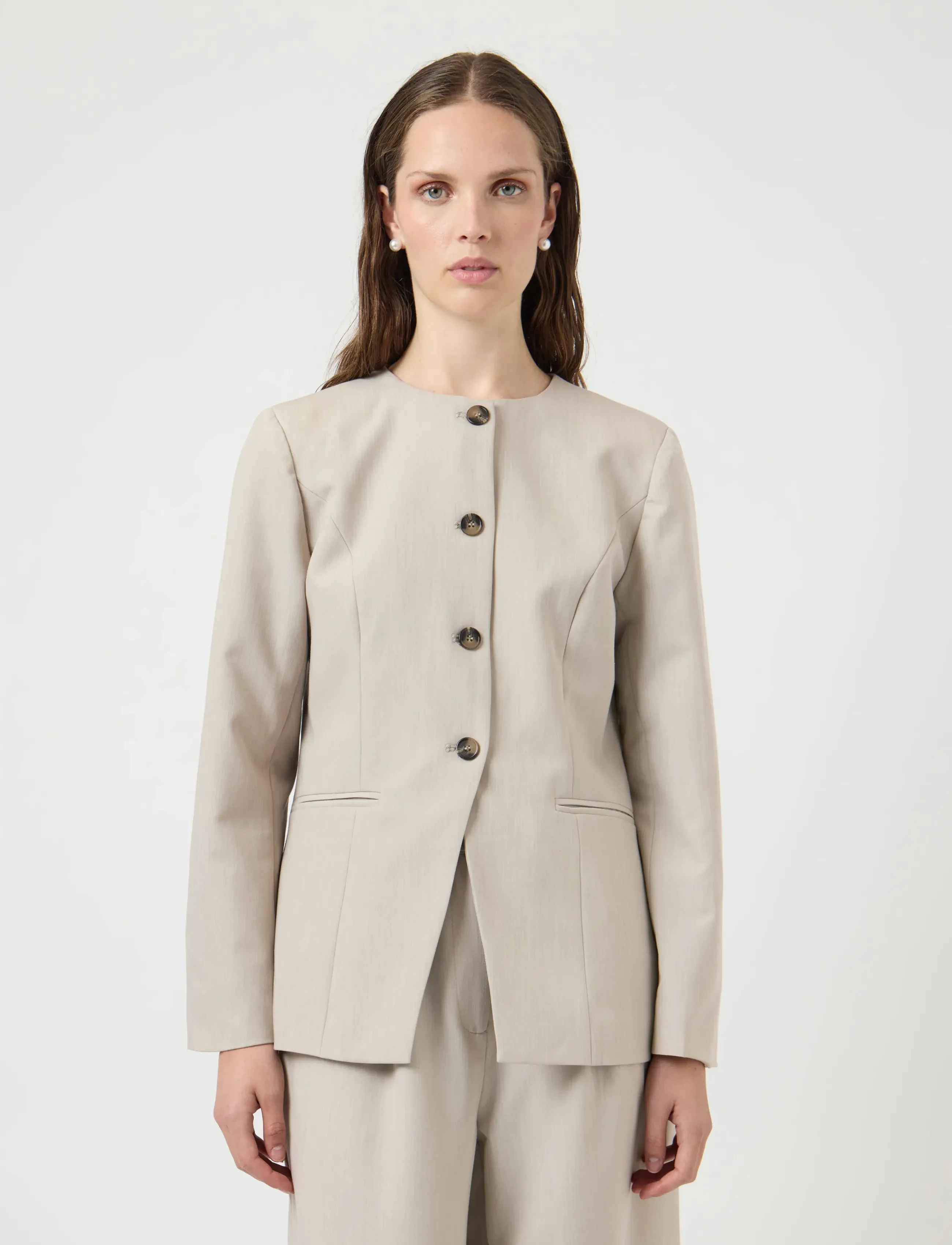 YAS - YASVESTI LS BLAZER - pelican - 0