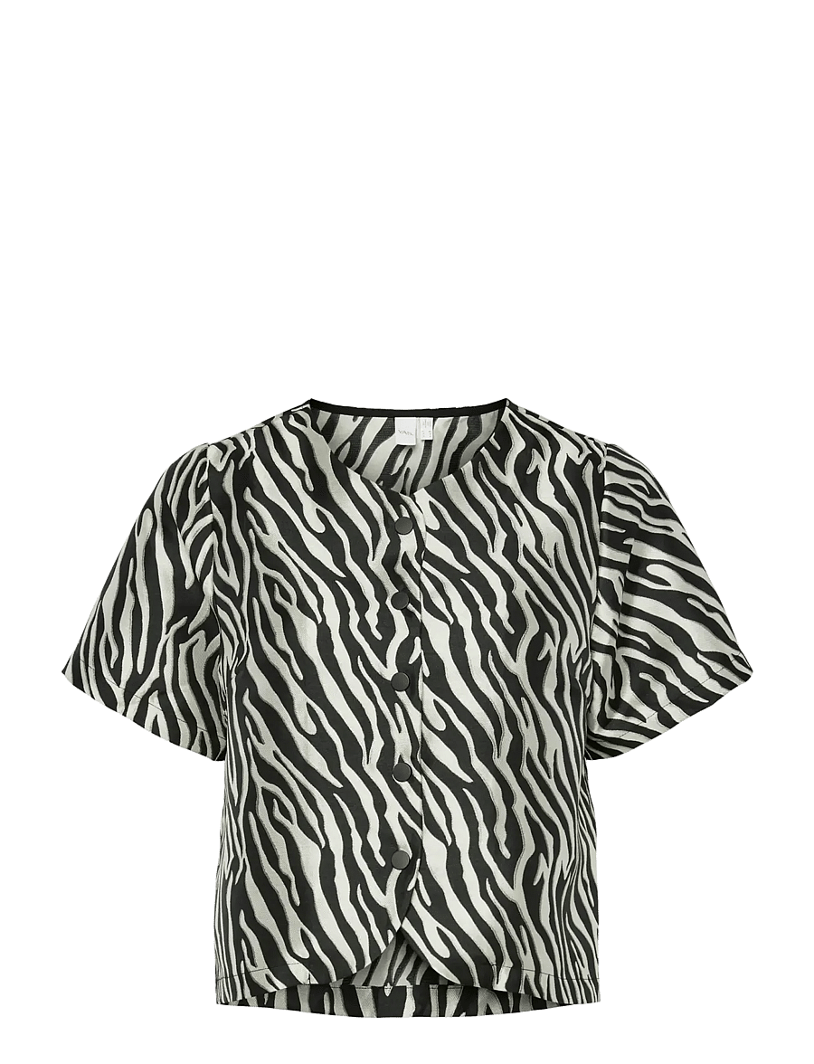 YAS - YASZEMA SS TOP - EX - kortermede bluser - black - 1