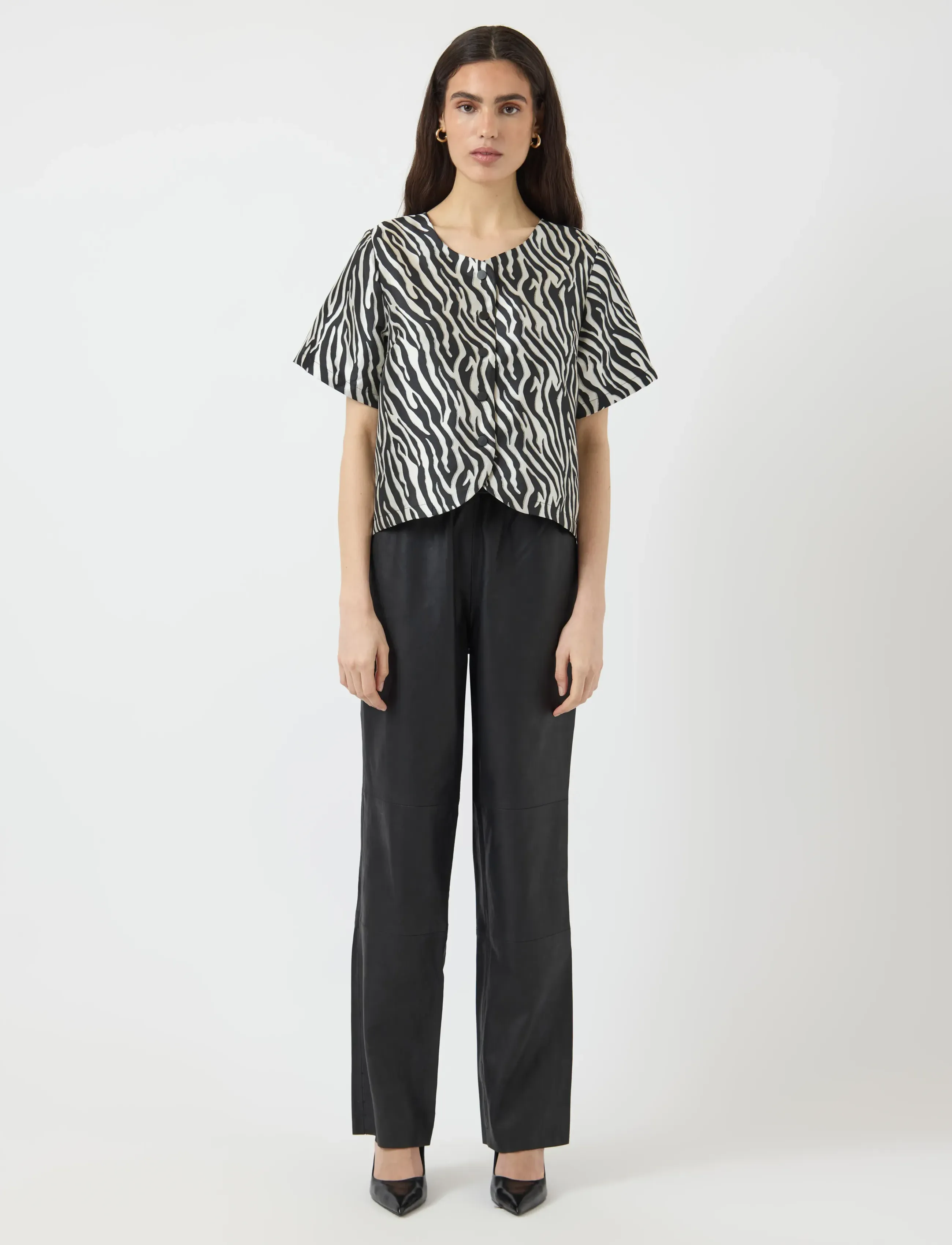 YAS - YASZEMA SS TOP - EX - kortermede bluser - black - 4