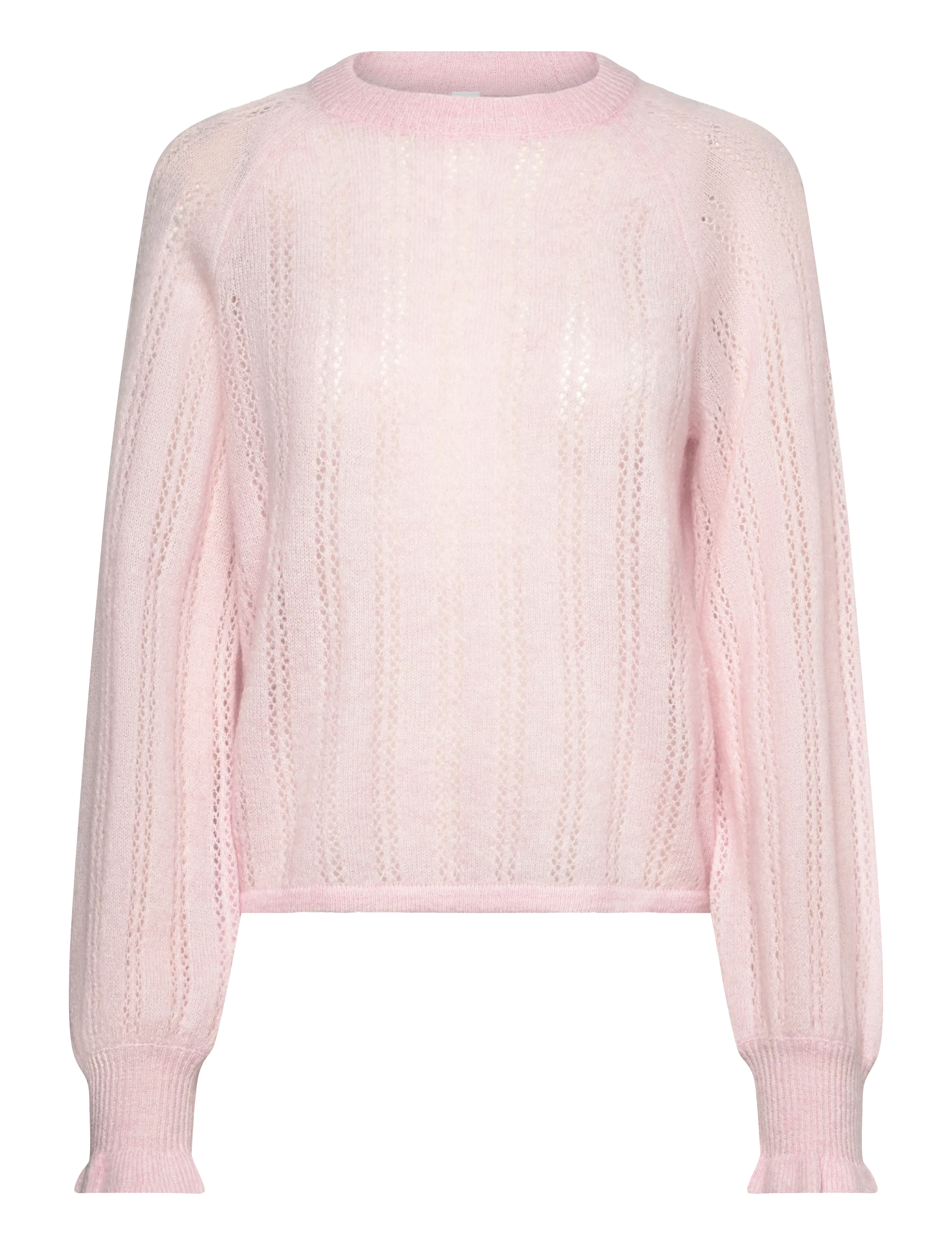 YAS Yasorima Ls Wool Blend Knit Pullover, L, Pink, Strik > Trøjer, Dame