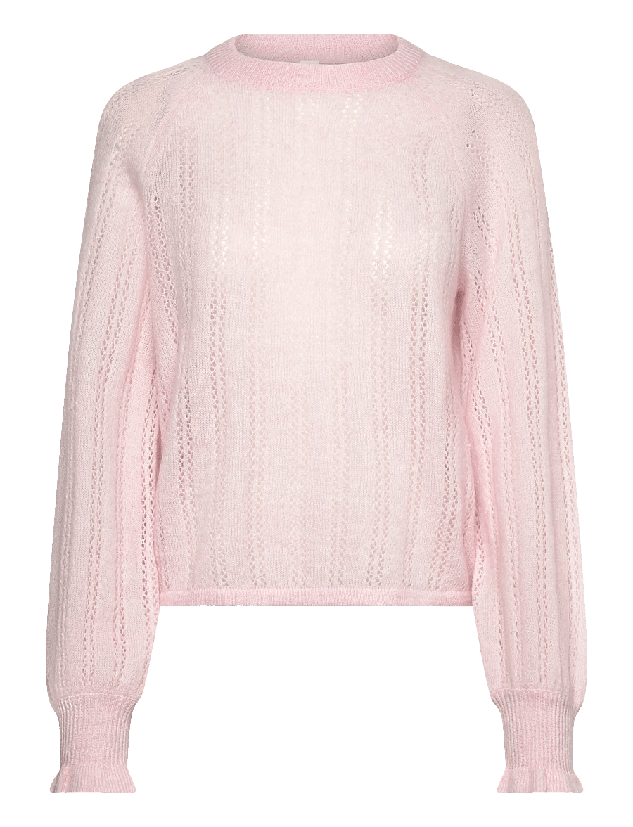 YAS - YASORIMA LS WOOL BLEND KNIT PULLOVER - pullover - orchid pink - 0