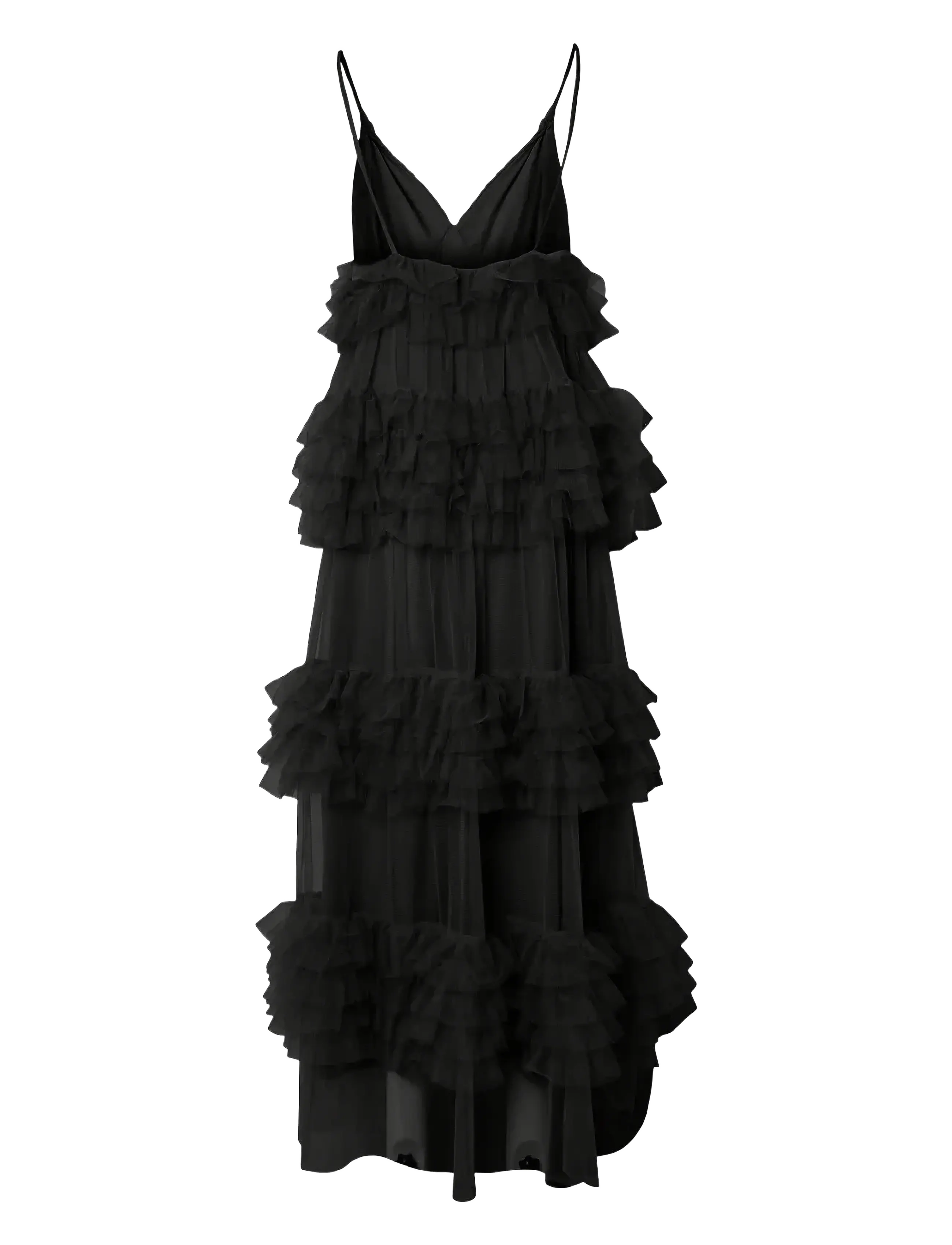 YAS Yaslorraine Strap Maxi Tulle Dress - D2D, XS, Black, Kjoler > Knælange Og Midi, Dame