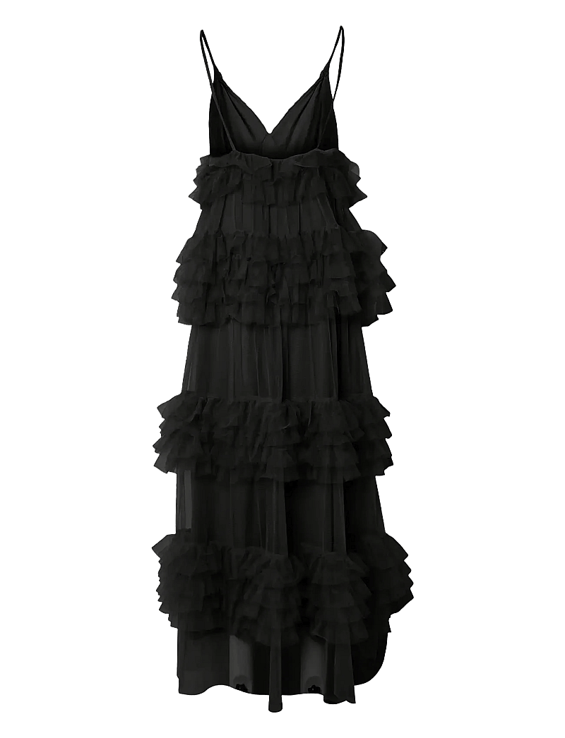 YAS - YASLORRAINE STRAP MAXI TULLE DRESS - D2D - partykleider - black - 0