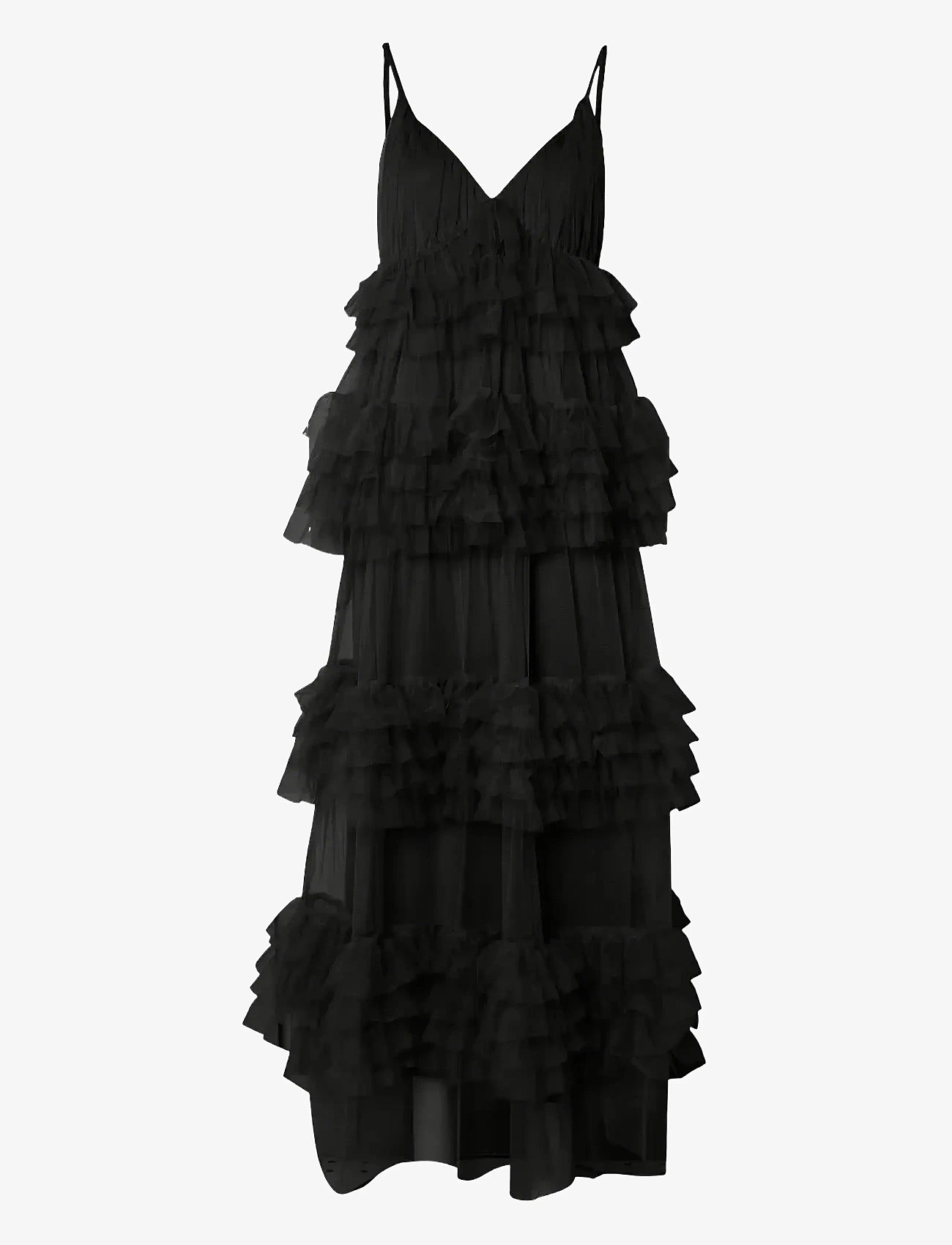 YAS - YASLORRAINE STRAP MAXI TULLE DRESS - D2D - partykleider - black - 1