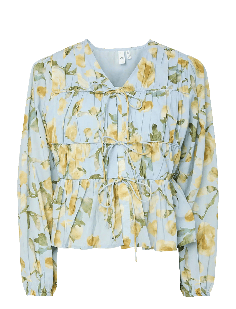 YAS - YASEBBA LS TOP S. NOOS - långärmade blusar - skyway - 1