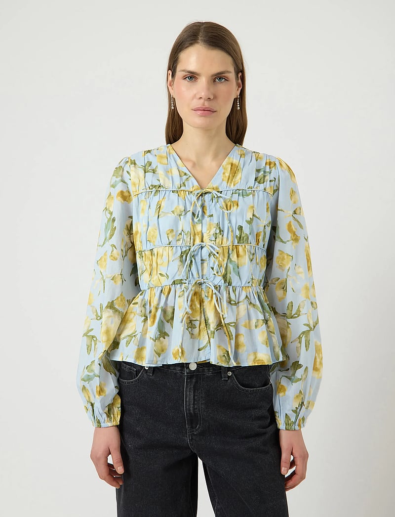 YAS - YASEBBA LS TOP S. NOOS - långärmade blusar - skyway - 0