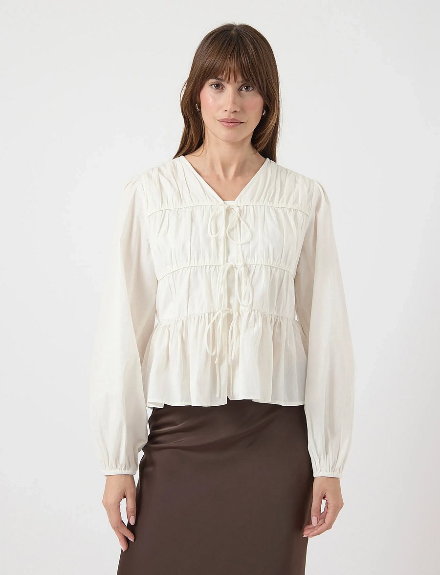 YAS - YASEBBA LS TOP S. NOOS - langærmede bluser - star white - 0