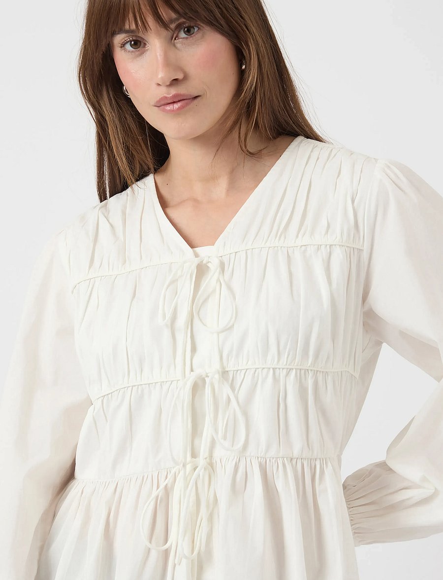 YAS - YASEBBA LS TOP S. NOOS - langærmede bluser - star white - 5