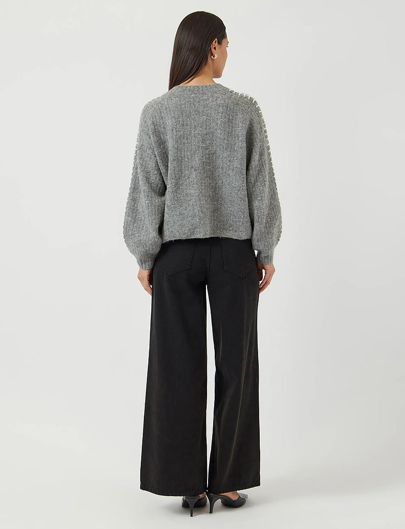 YAS - YASOLLY LS KNIT CARDIGAN S. NOOS - cardigans - medium grey melange - 3