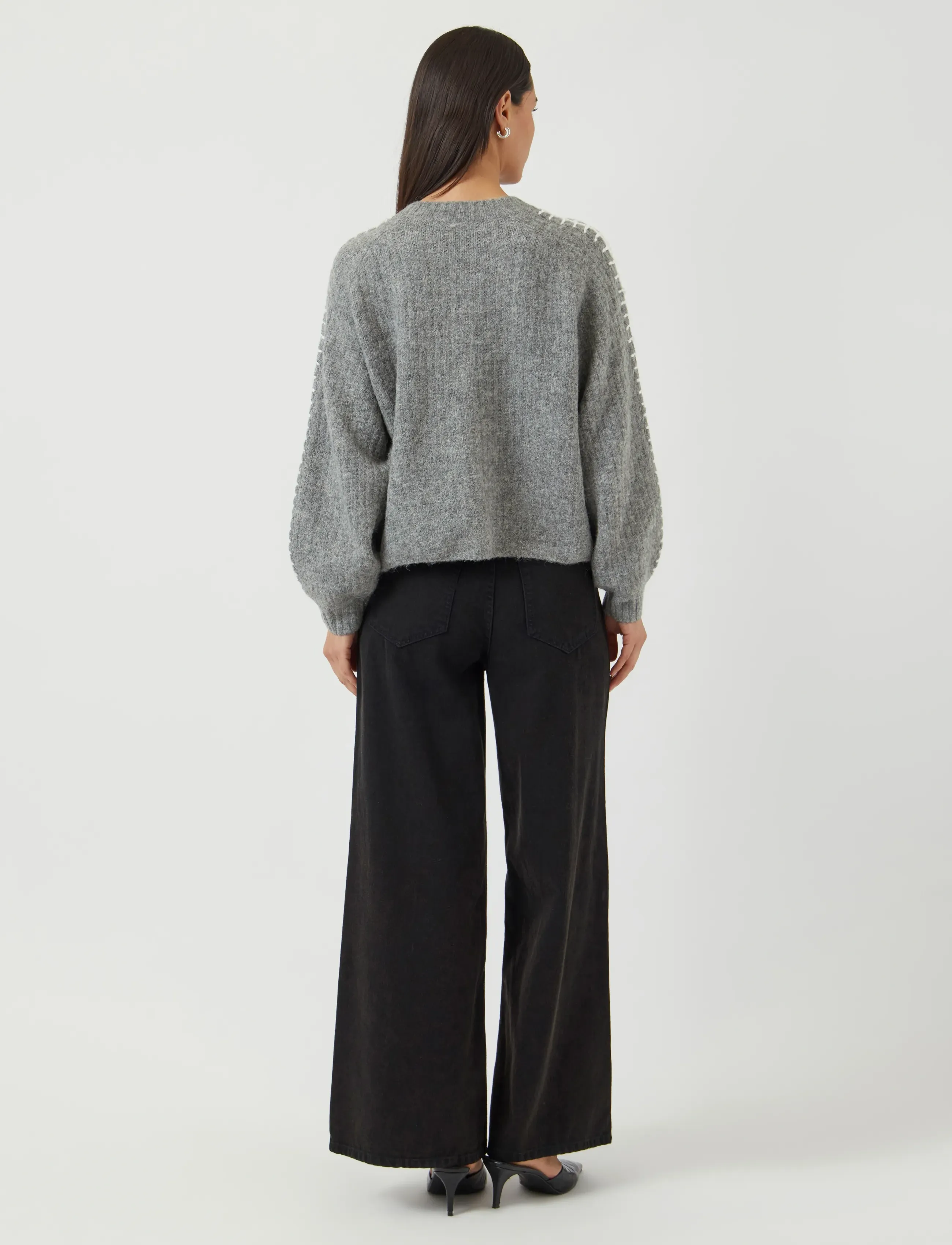YAS - YASOLLY LS KNIT CARDIGAN S. NOOS - cardigans - medium grey melange - 3