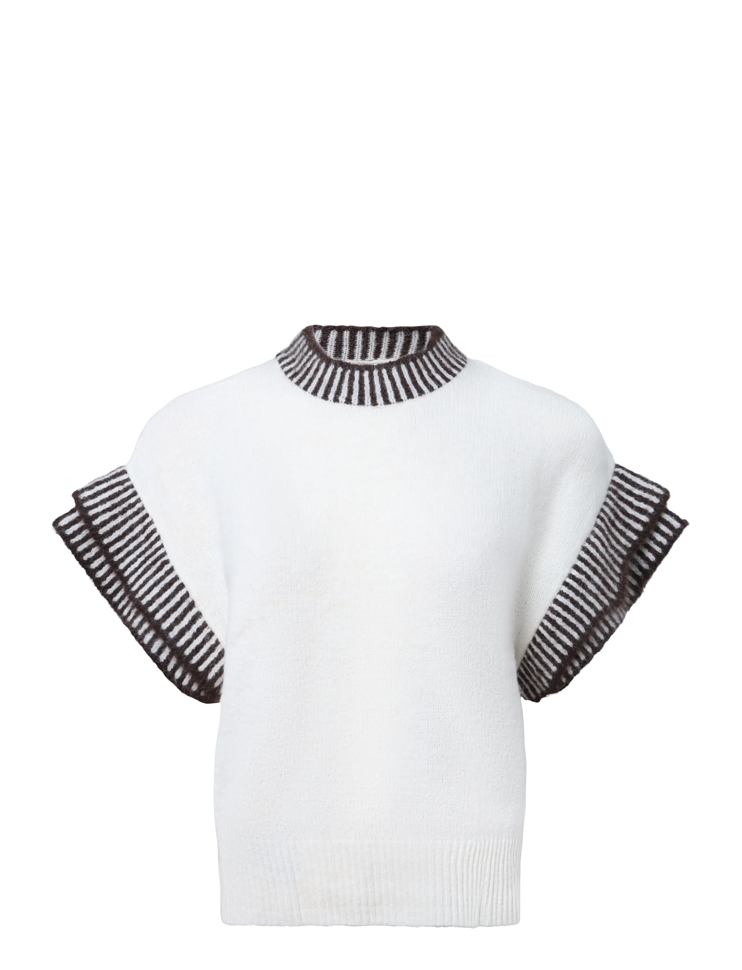 YAS YASTELO SS KNIT TOP S. - Kleidung - BIRCH / beige
