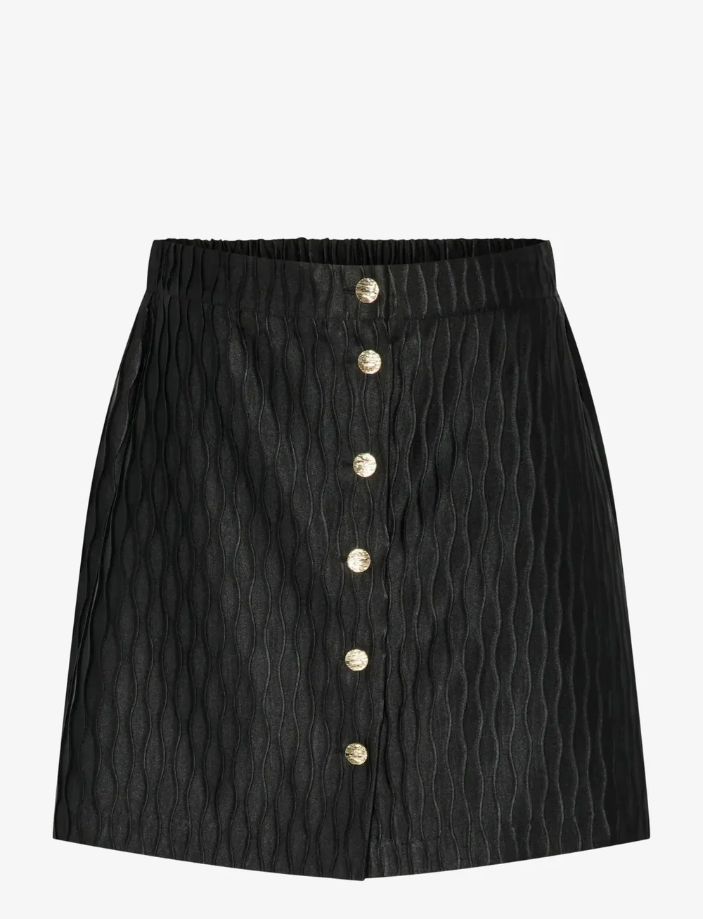YAS - YASRIPPLE HW SKIRT S. - korta kjolar - black - 1