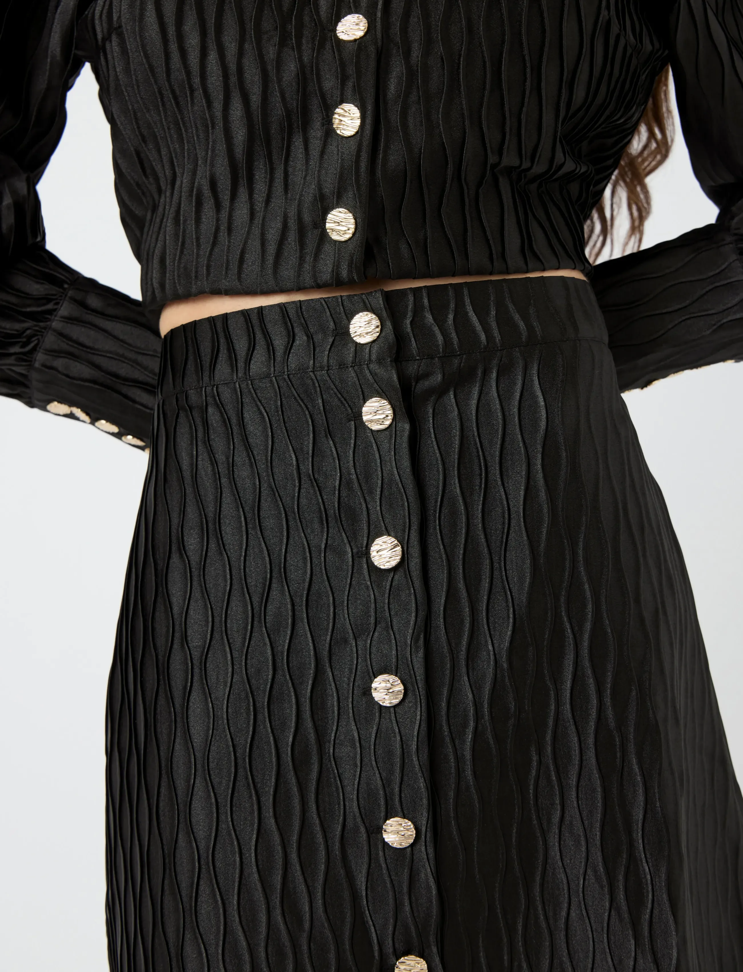 YAS - YASRIPPLE HW SKIRT S. - miniseelikud - black - 5