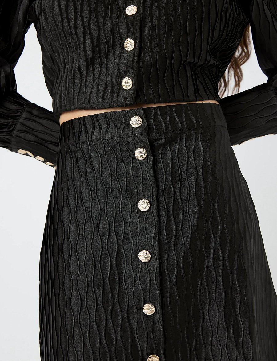YAS - YASRIPPLE HW SKIRT S. - miniseelikud - black - 5