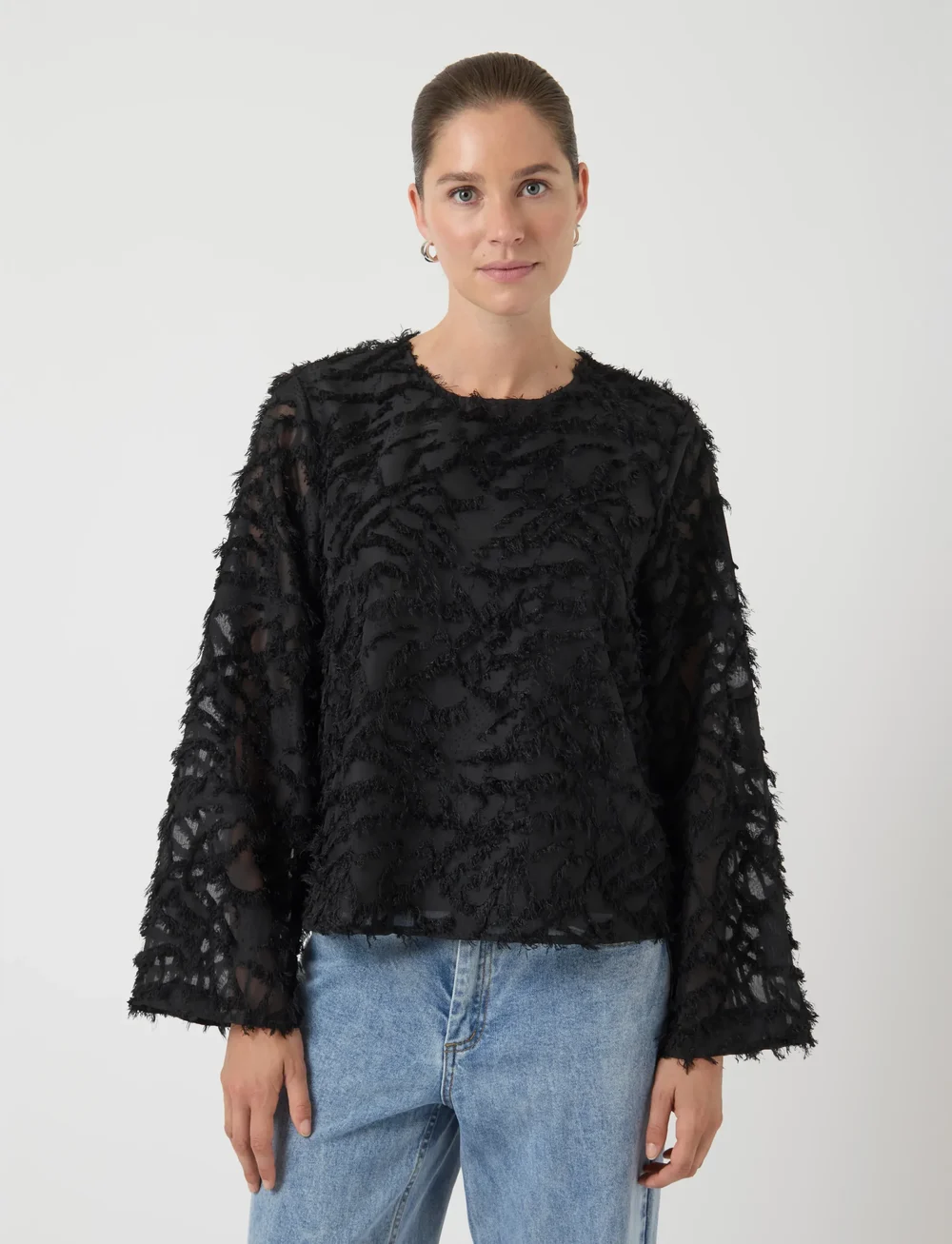 YAS - YASPARIA LS TOP S. NOOS - langærmede bluser - black - 0