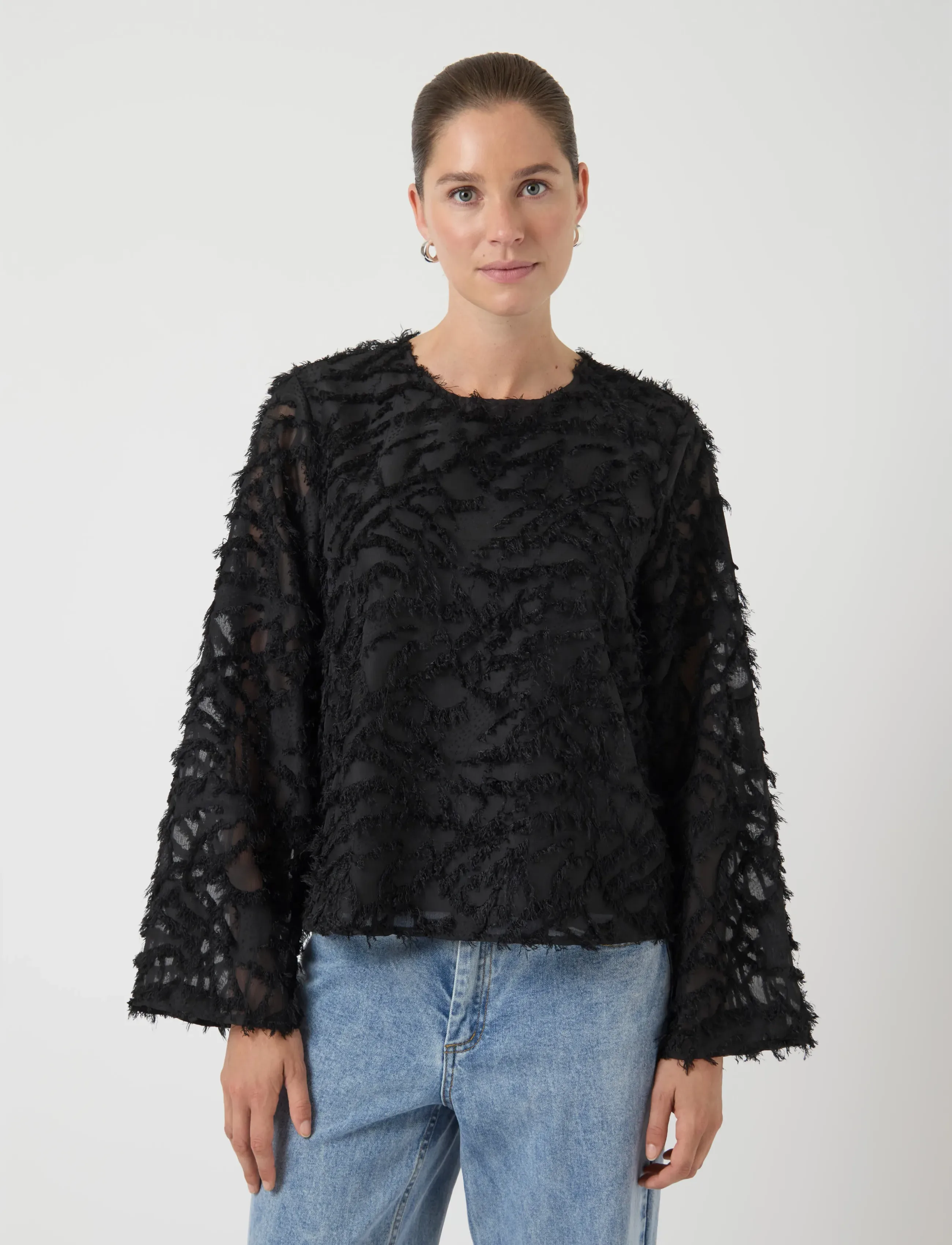 YAS YASPARIA LS TOP S. NOOS - Blusen - BLACK / black