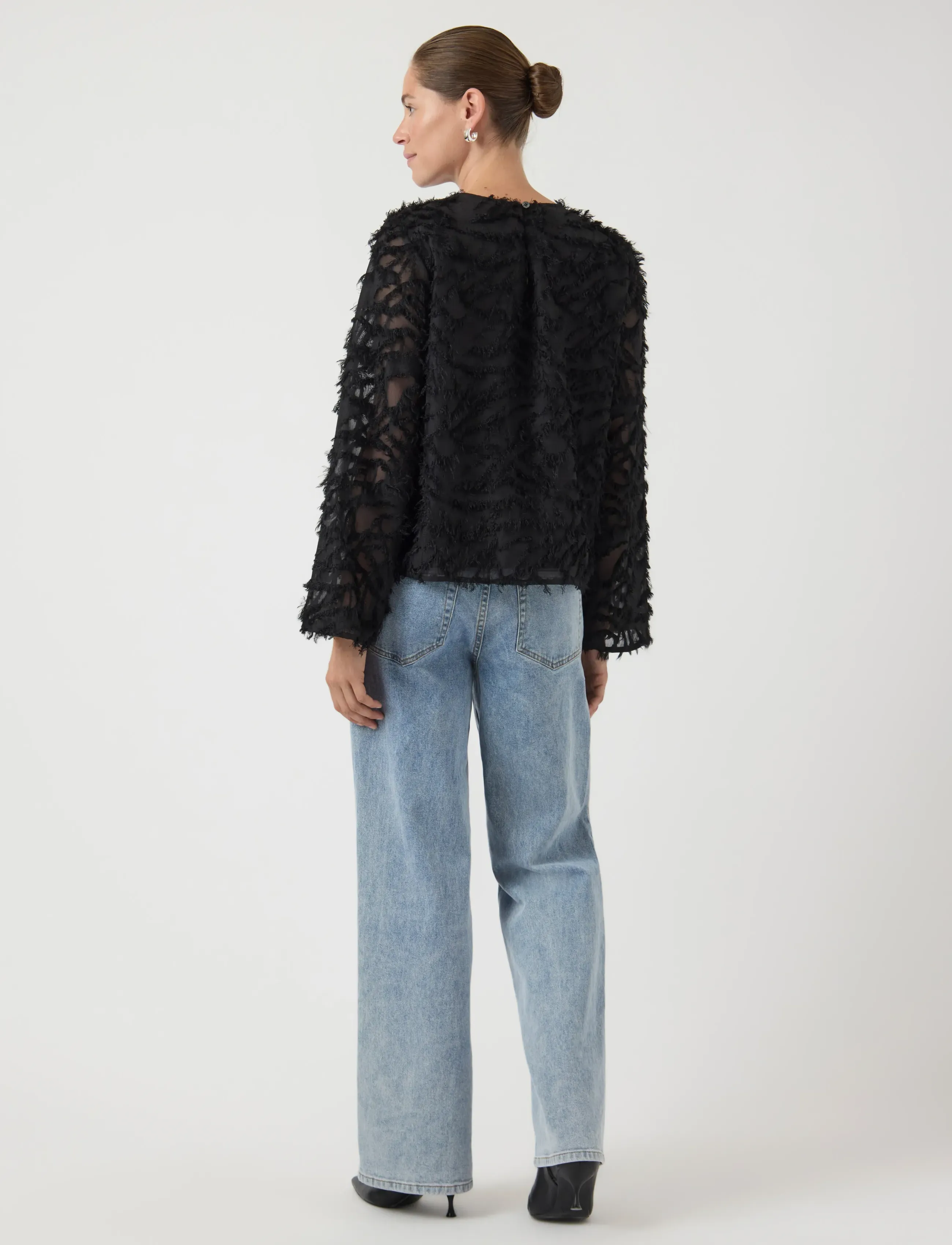 YAS - YASPARIA LS TOP S. NOOS - long sleeved blouses - black - 3