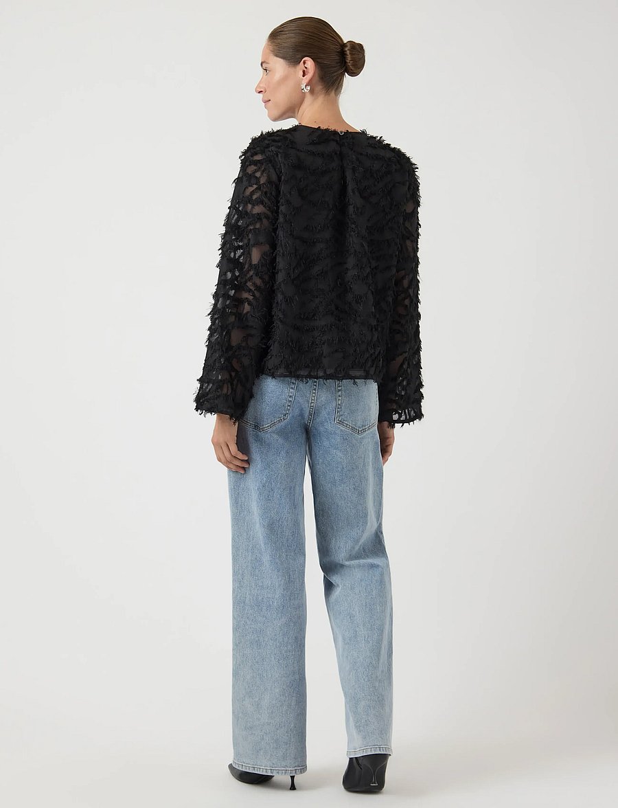YAS - YASPARIA LS TOP S. NOOS - langärmelige blusen - black - 3
