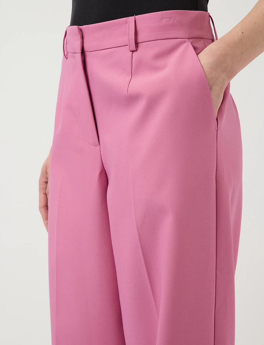 YAS - YASMIDNIGHT WIDE MW PANT - SHOW - hosen mit weitem bein - orchid smoke - 5